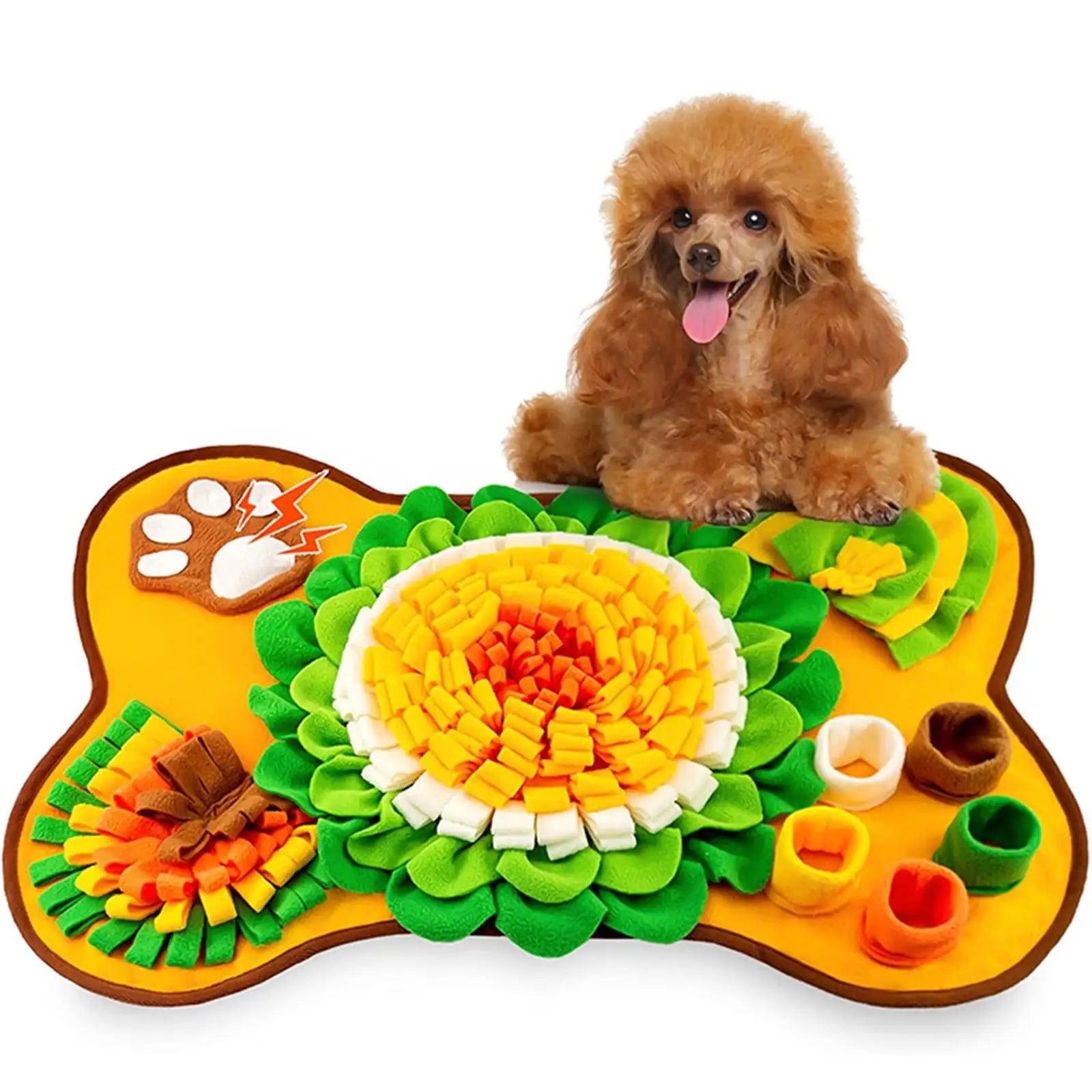 HKUKY Snuffle Mat for Dogs. Interactive Sniff Feeding Mat for Dogs. Slow Feeder for Puppies. Dog Treat Mat for Training and Stress Relief Washable Training Feeding Mat