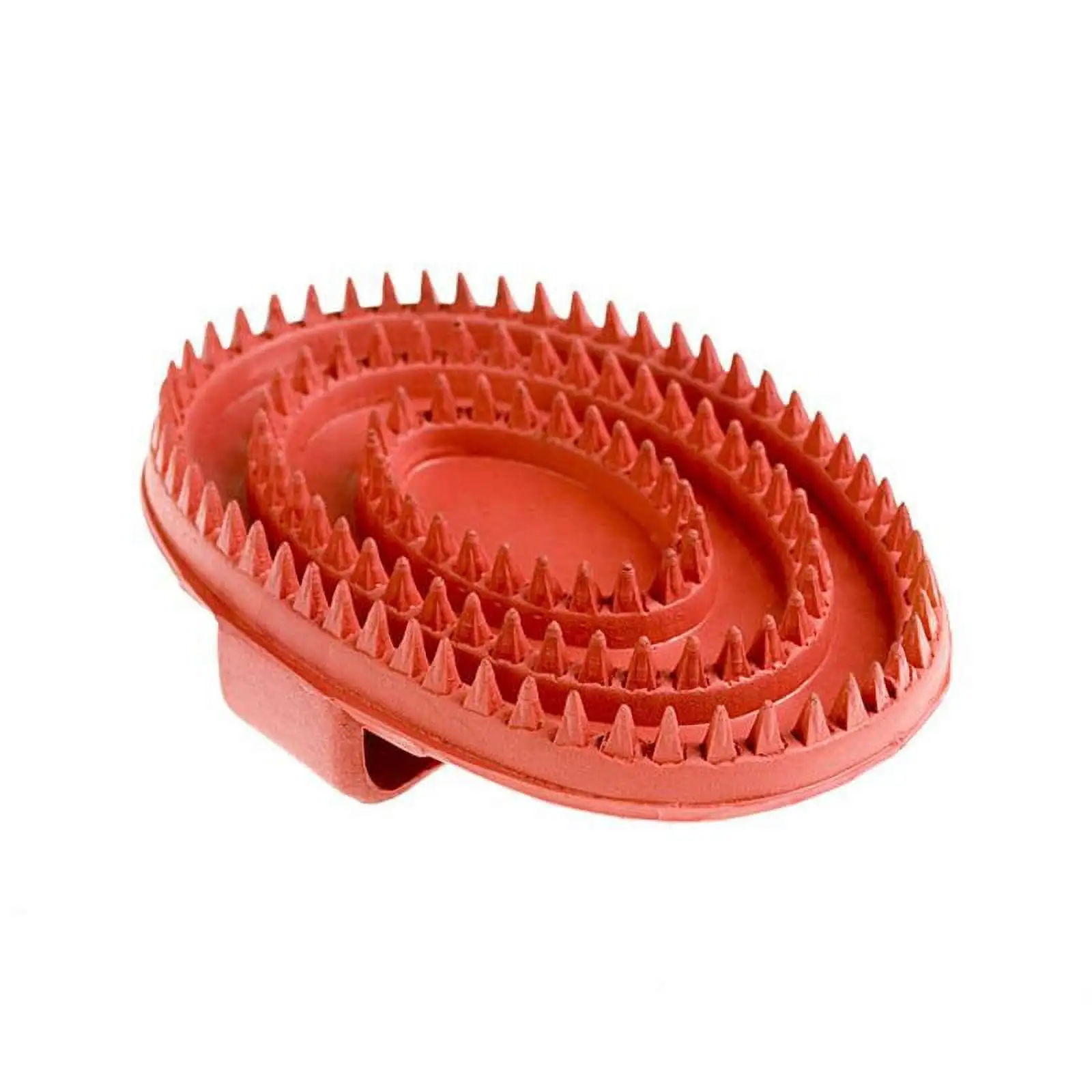 HORZE Soft Rubber Curry Comb Brush with Handle for Horses. Dogs. Cats | 6 x 4