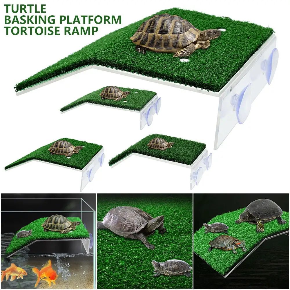 HOTBEST Tortoise Turtle Platform Basking Suction Cup Habitat Terrace Climbing Ladder