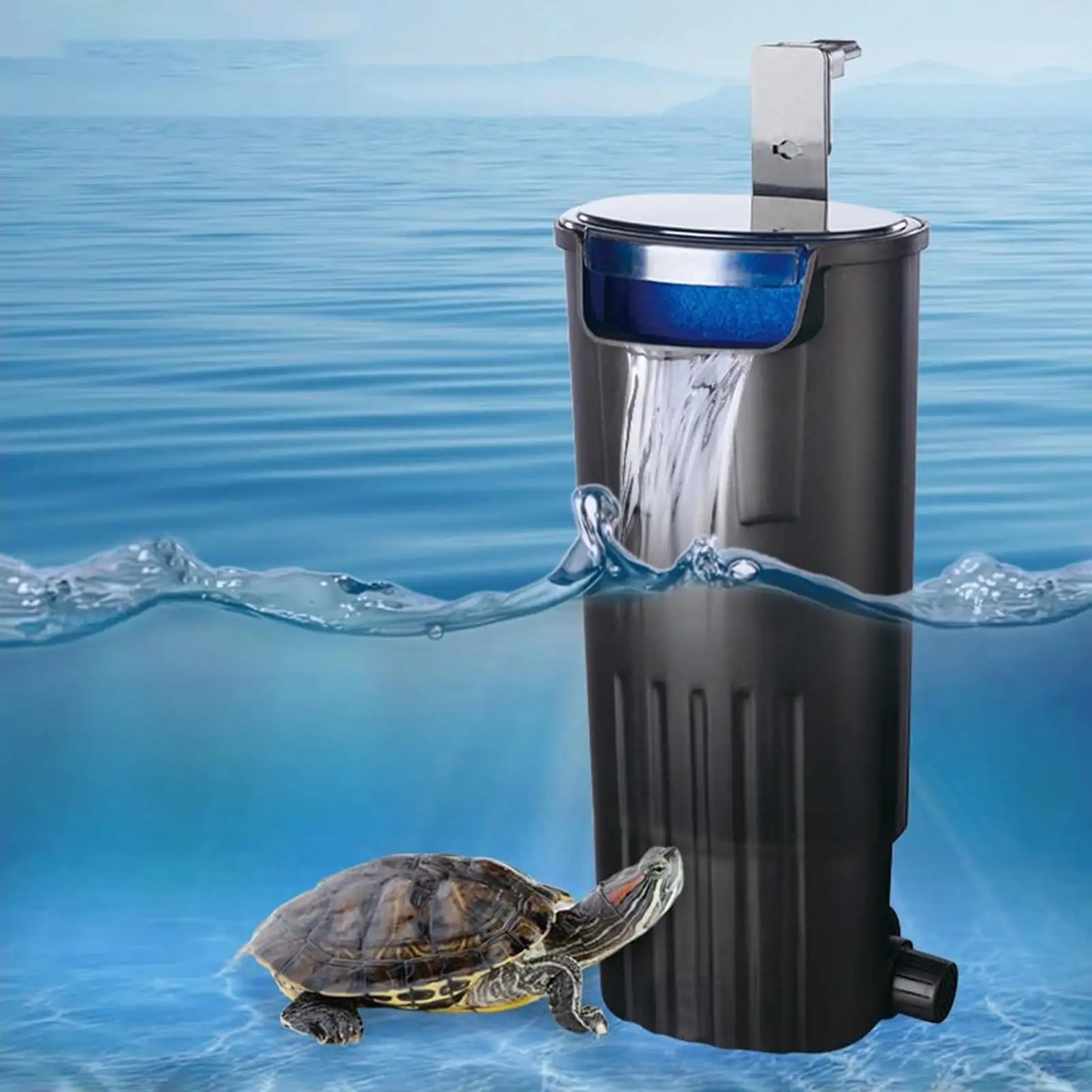 Hahasong Tank Filter - Large Filter Space. Ultra Silent. Turtle Tank Filter. Fast Effective Filtration. for Aquariums Fish Tank