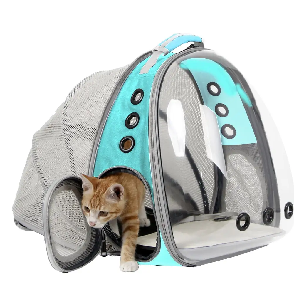 Halinfer Back Extension Cat Backpack. Pet Carrier Backpack for Kitten and Small Dog up to 12 Pounds