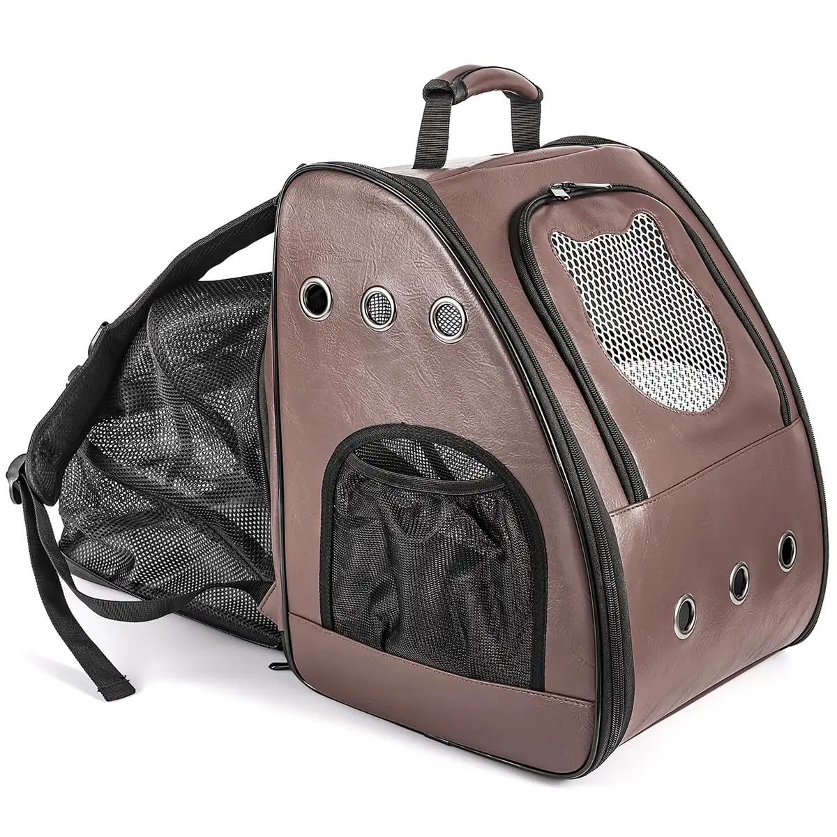 Halinfer Fat Cat Backpack Carrier. Pet Carrier Backpack for XL Cat up to 20lbs. Fat Kitten and Small-Medium Dog. Space Capsule Bubble Travel Backpack for Hiking