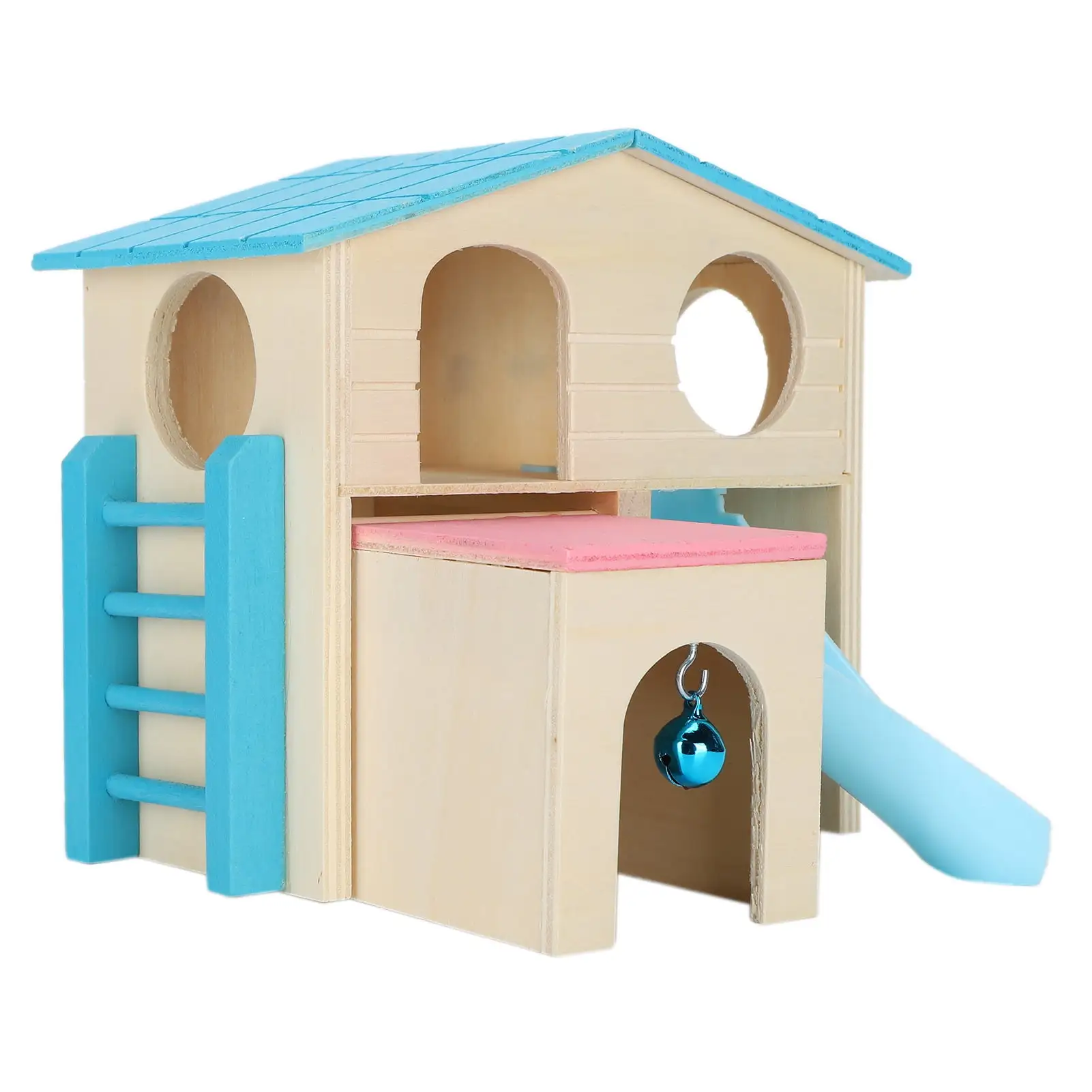 Hamster Fun House Toy. Multifunctional Hamster House Hut For Play For Exercise Blue