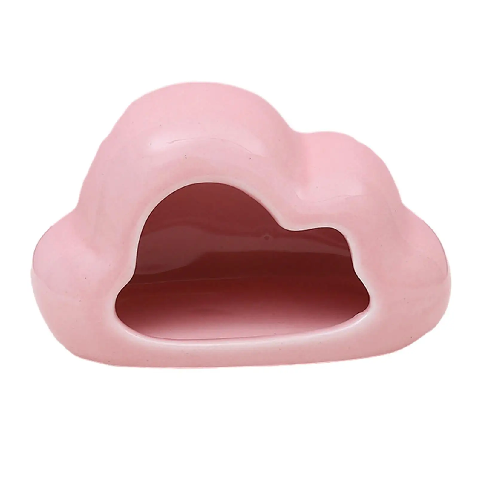 Hamster House. Hamster Nest Pet Bed Cave Small Animals Hut Ceramic Hamster Hideout Pet Cage Decor for Rat. Bunny. Critter. Chinchilla. Gerbils Pink