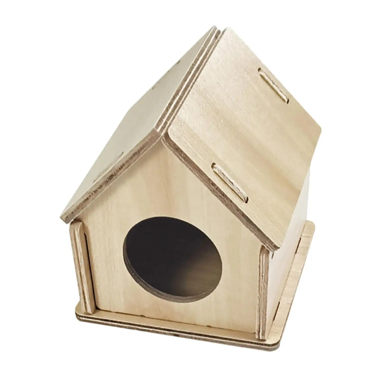 Hamster House Wooden Toy Cabin Hideaway Hamster Hideout Wooden Hamster Tunnel for Mice Chinchilla Lemmings Rat Dwarf Hamster style B