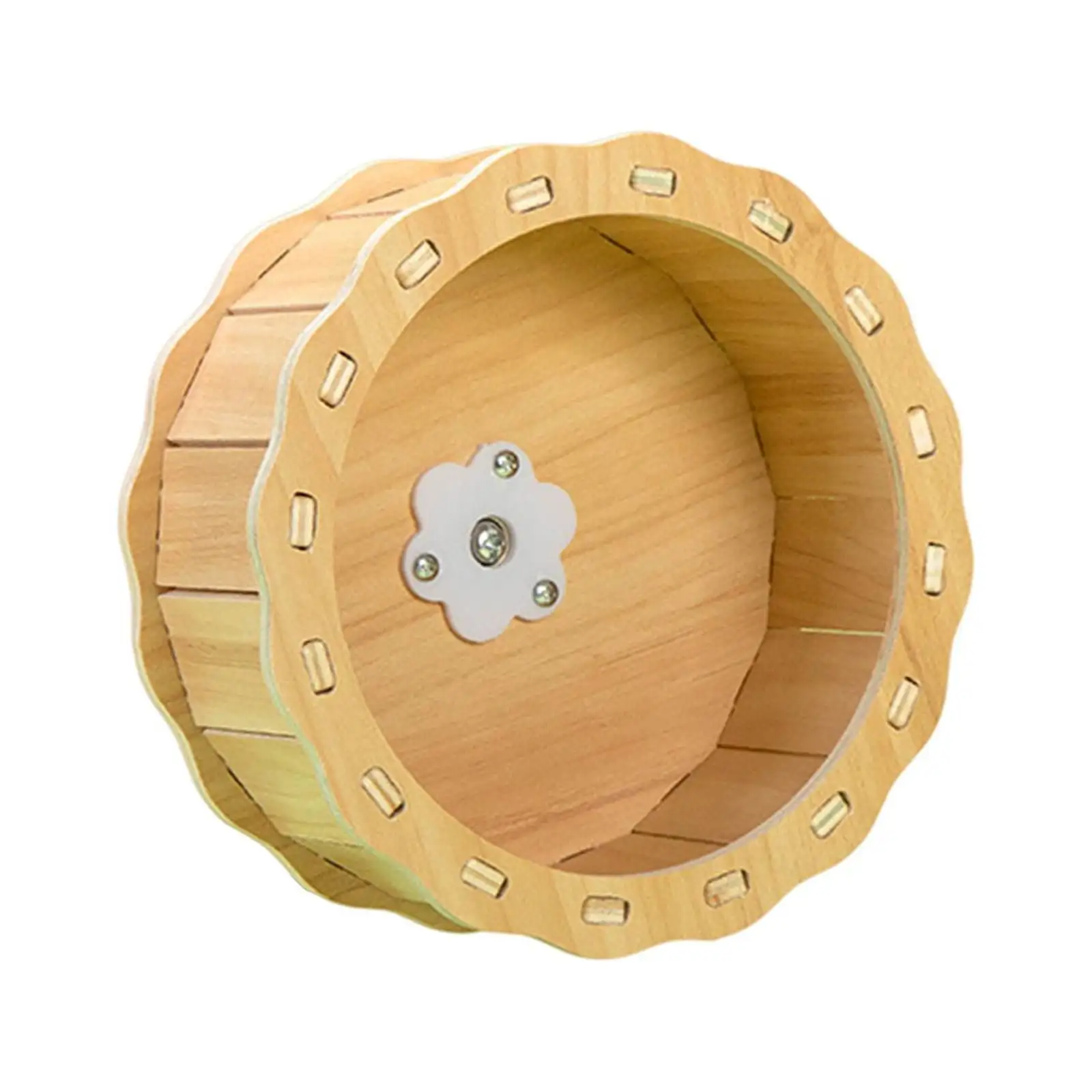 Hamster Wooden Wheels Dia 16.5cm Rotary Runner Slient Hamster Wheel Hamster Exercise Wheel for Ferret Small Chinchilla Gerbil Small Pets