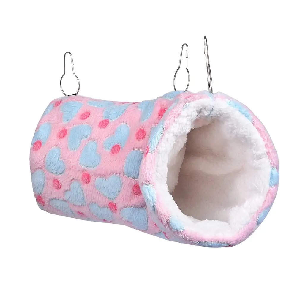 Hanging Tunnel for Small Animals. Hanging Hamster Toys. Sugar Glider Hammock Cage Accessories Bedding for Chinchilla Ferret Squirrel Guinea Pig Rat Playing Sleeping