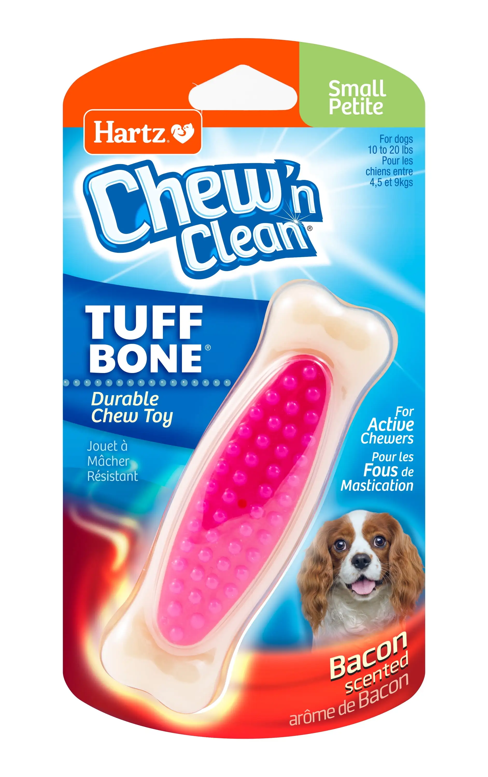 Hartz Chew 'n Clean Tuff Bone Dog Chew Toy. Small. Color May Vary