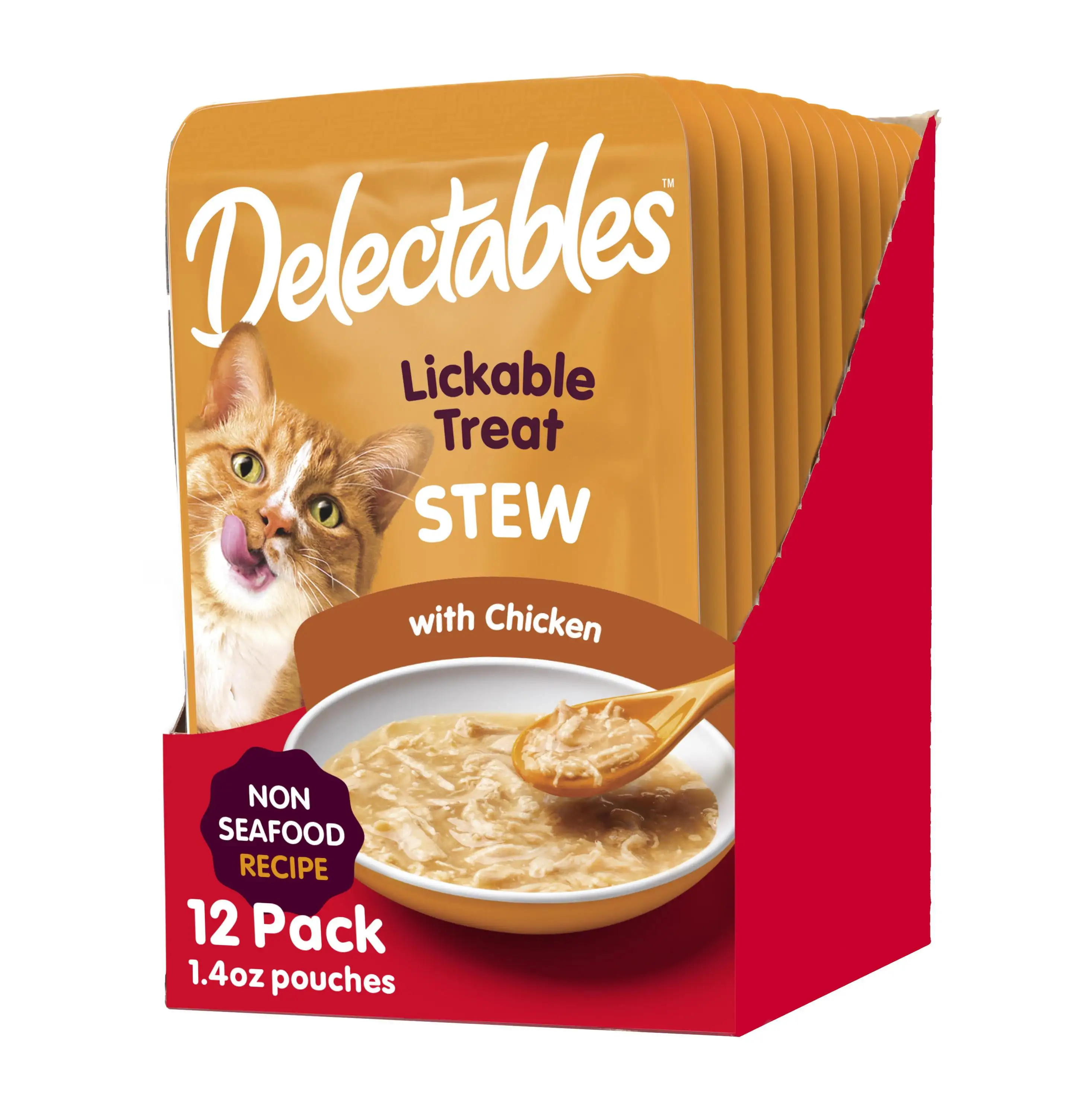 Hartz Delectables Stew Non-Seafood Chicken Lickable Wet Cat Treat 1.4oz (12 Pack)