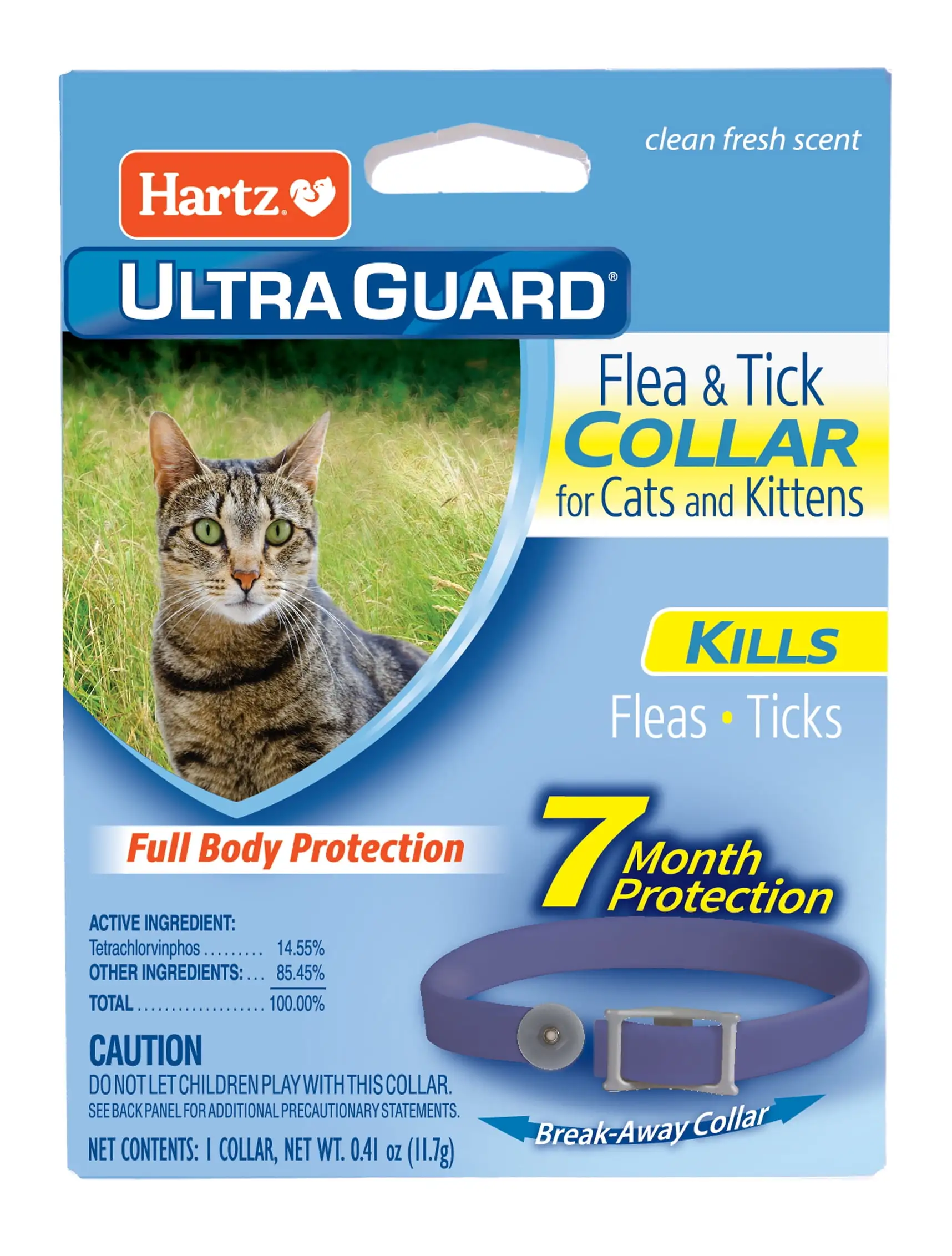 Hartz UltraGuard Flea And Tick Collar For Cats And Kittens. 7 Months Protection. 1 Collar