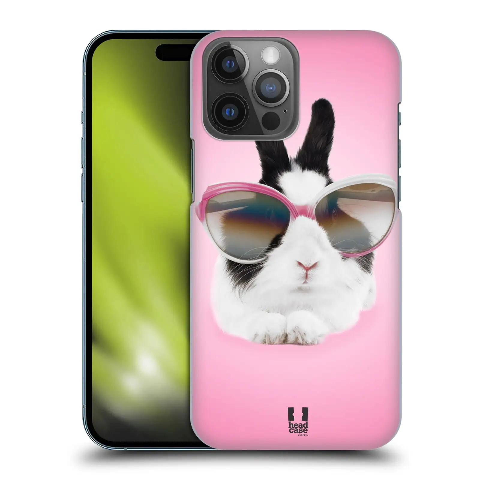 Head Case Designs Funny Animals Pretty Bunny In Sunglasses Hard Back Case Compatible with Apple iPhone 14 Pro Max