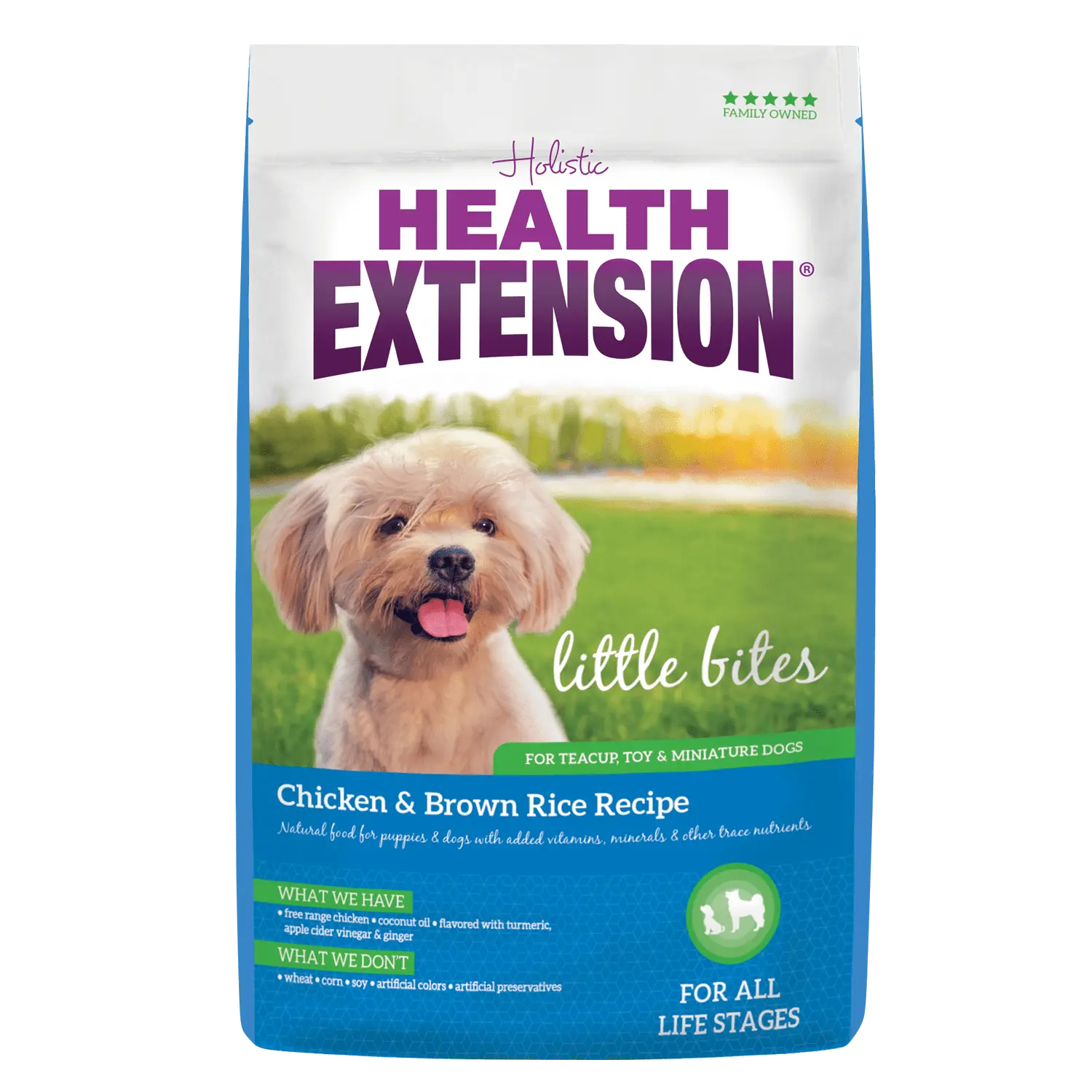 Health Extension Little Bites All Stages Dry Dog Food. 4 Lb