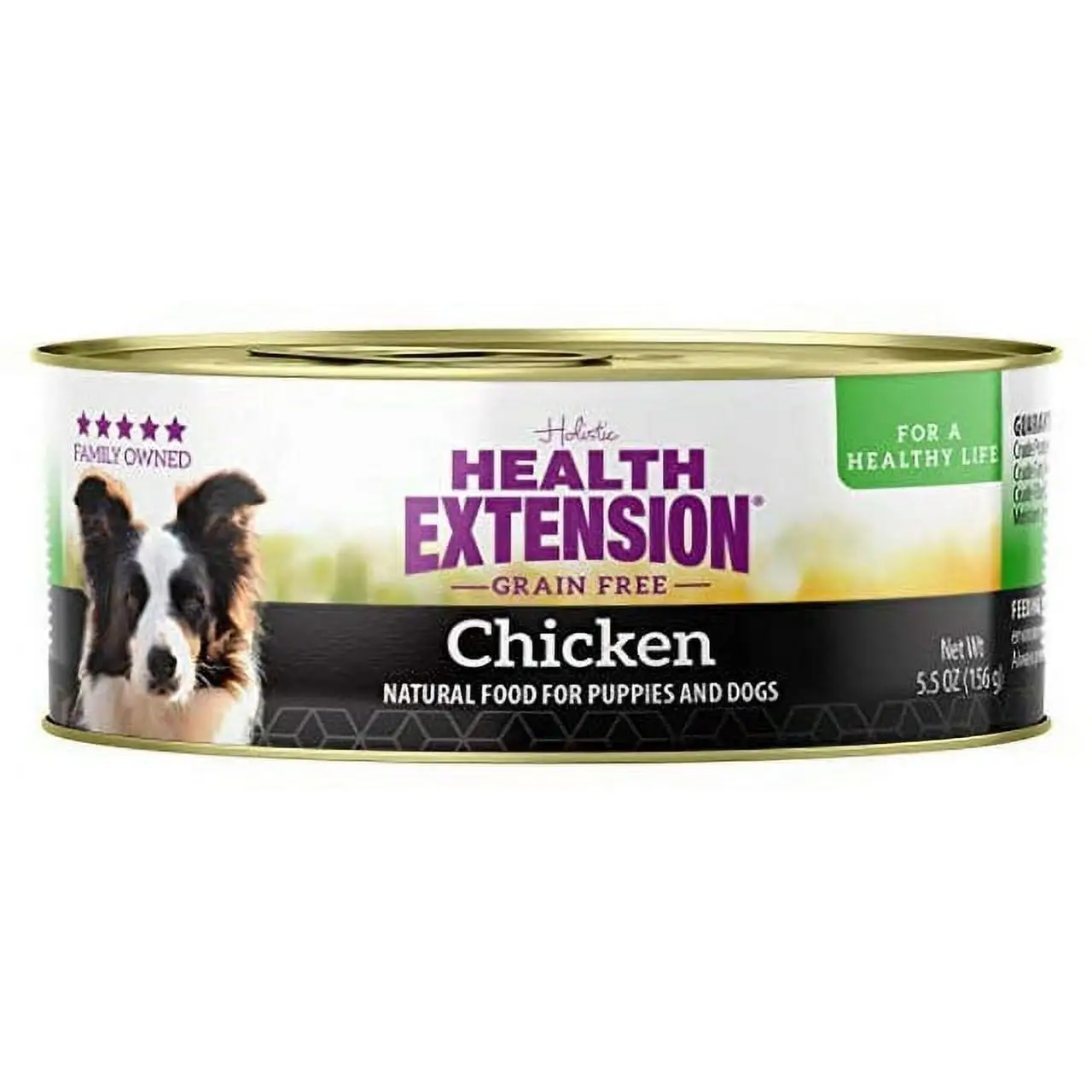 Health Extension Wet Dog Food. Gluten and Grain-Free. Healthy Natural Food Canned for Puppies. Chicken Recipe (5.5 Oz / 156 g) (Pack of 24)