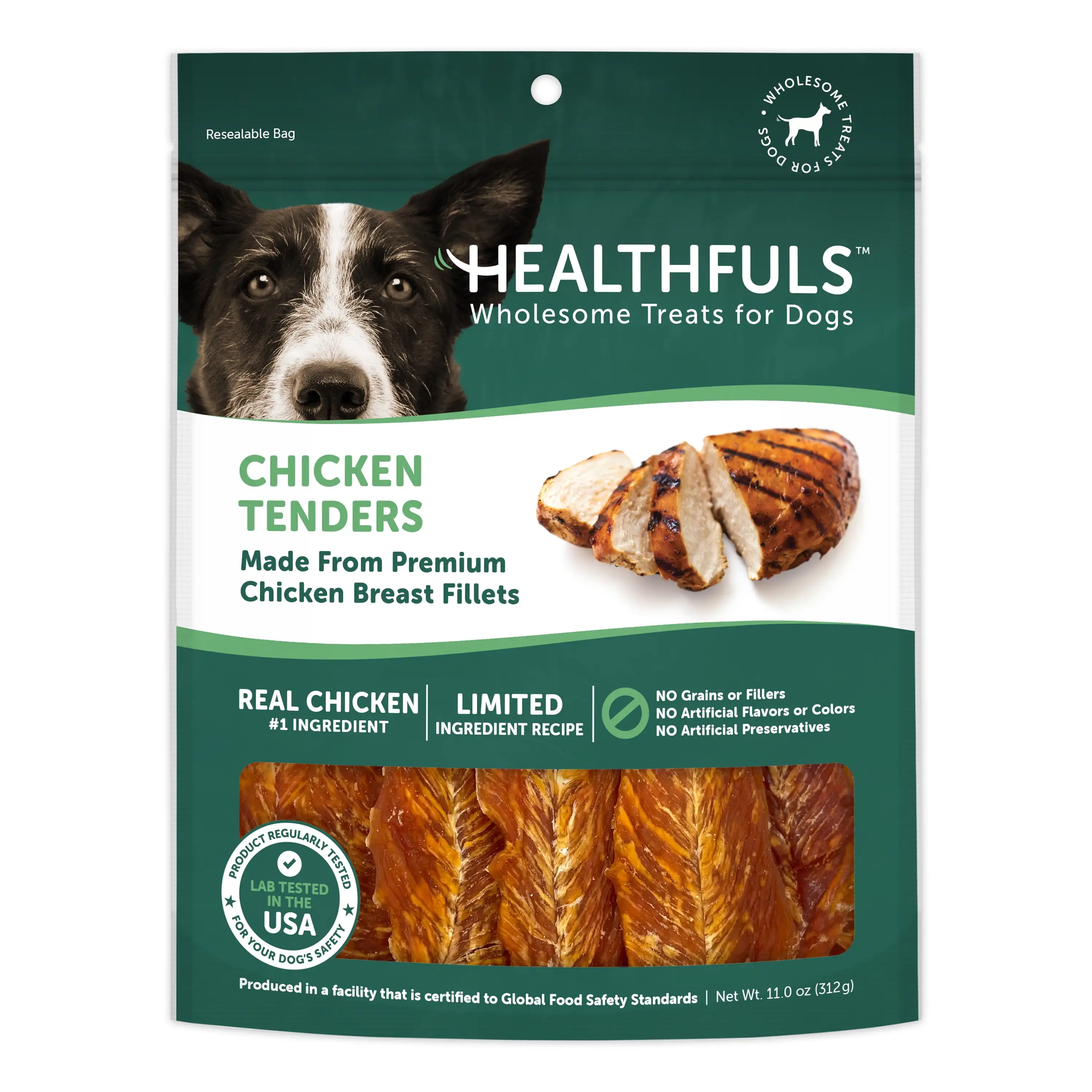 Healthfuls Chicken Tenders Dog Treats. 11oz