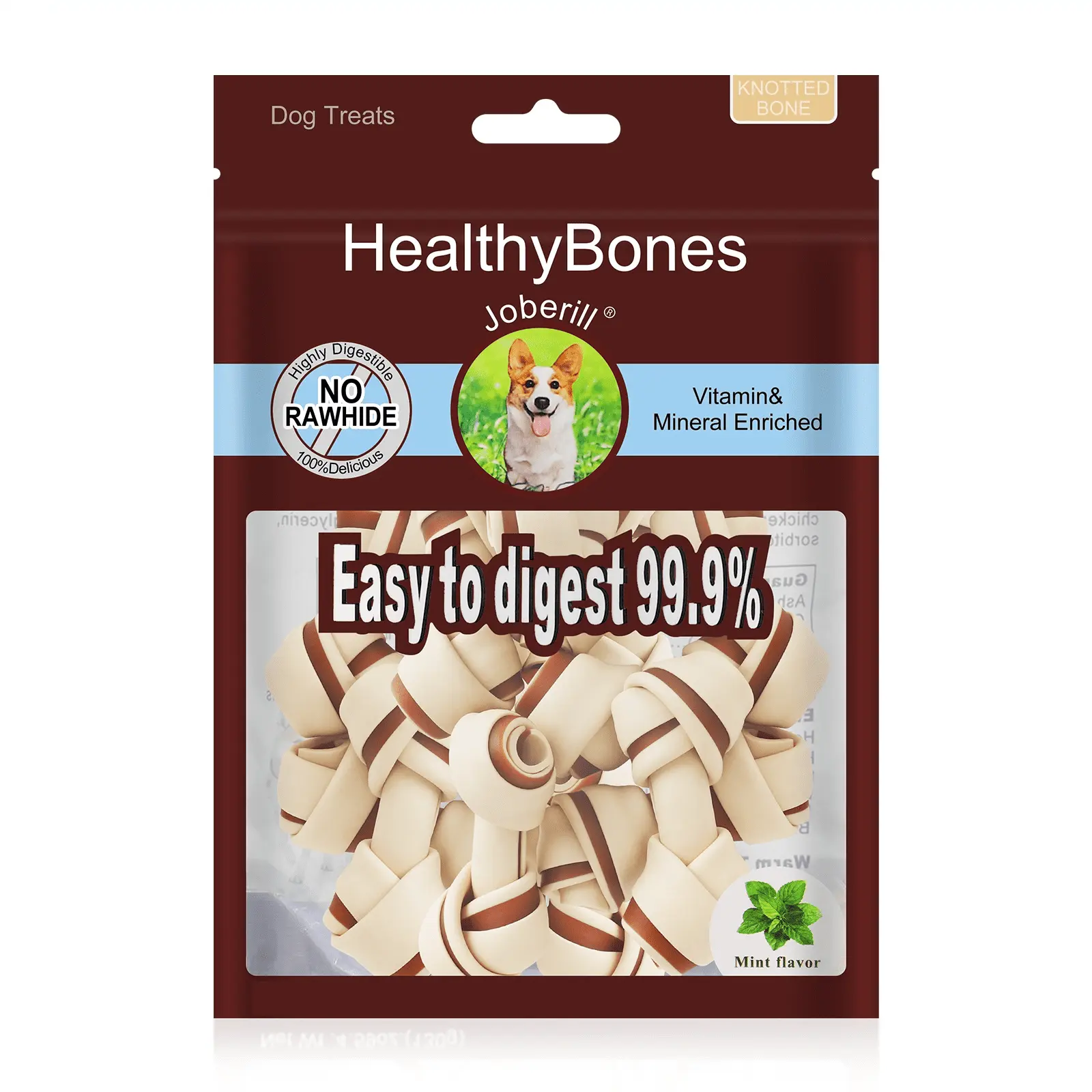 HealthyBones Peanut Butter Rawhide Free Healthy Mini Chews for Alaskan Malamute and Other Large Working Dogs Great foods for Training Rewards . 7 Count