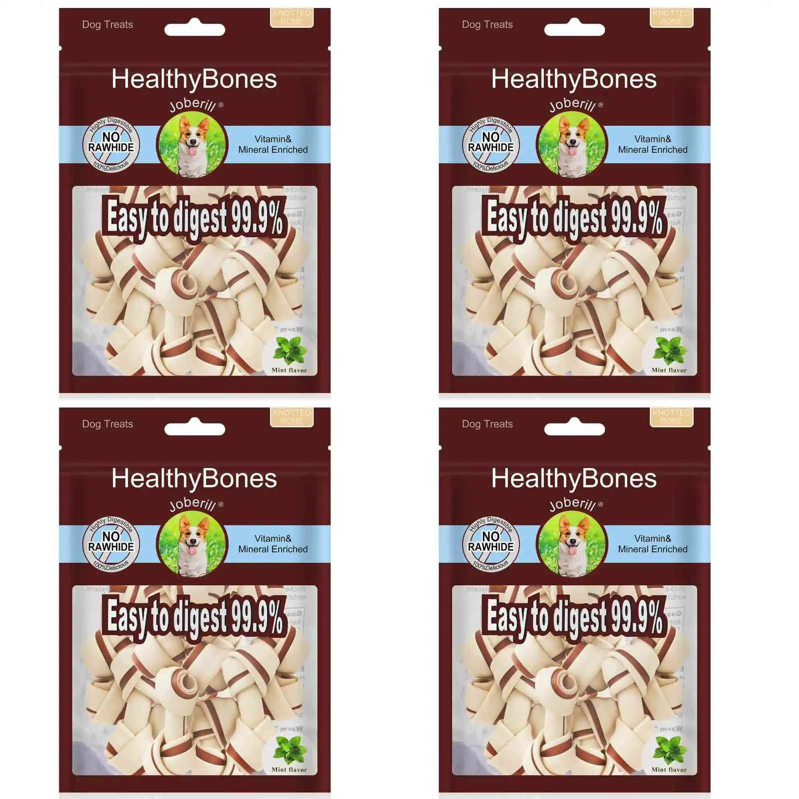 HealthyBones Peanut Butter Rawhide Free Healthy Mini Chews for Harrier and Other Med Hound Dogs Great foods for Training Rewards . 28 Count