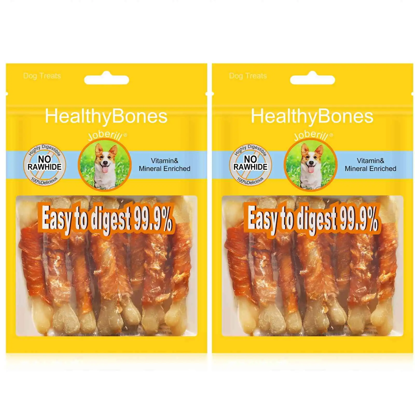 HealthyBones Rawhide Free Healthy Foods for Dachsador and Other Med Mixed Breed Dogs . Chicken Wrapped Sticks Dog Foods. Soft Chewy Foods for Training Rewards . 18 Count