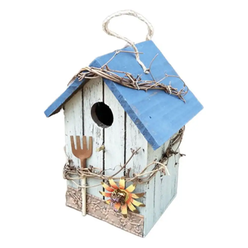 Hemoton House Bird Houses Birdhouses Decorative Hummingbird Wooden Sparrowsquirrel Canary Rustic Swallow Parrot Outside Garden