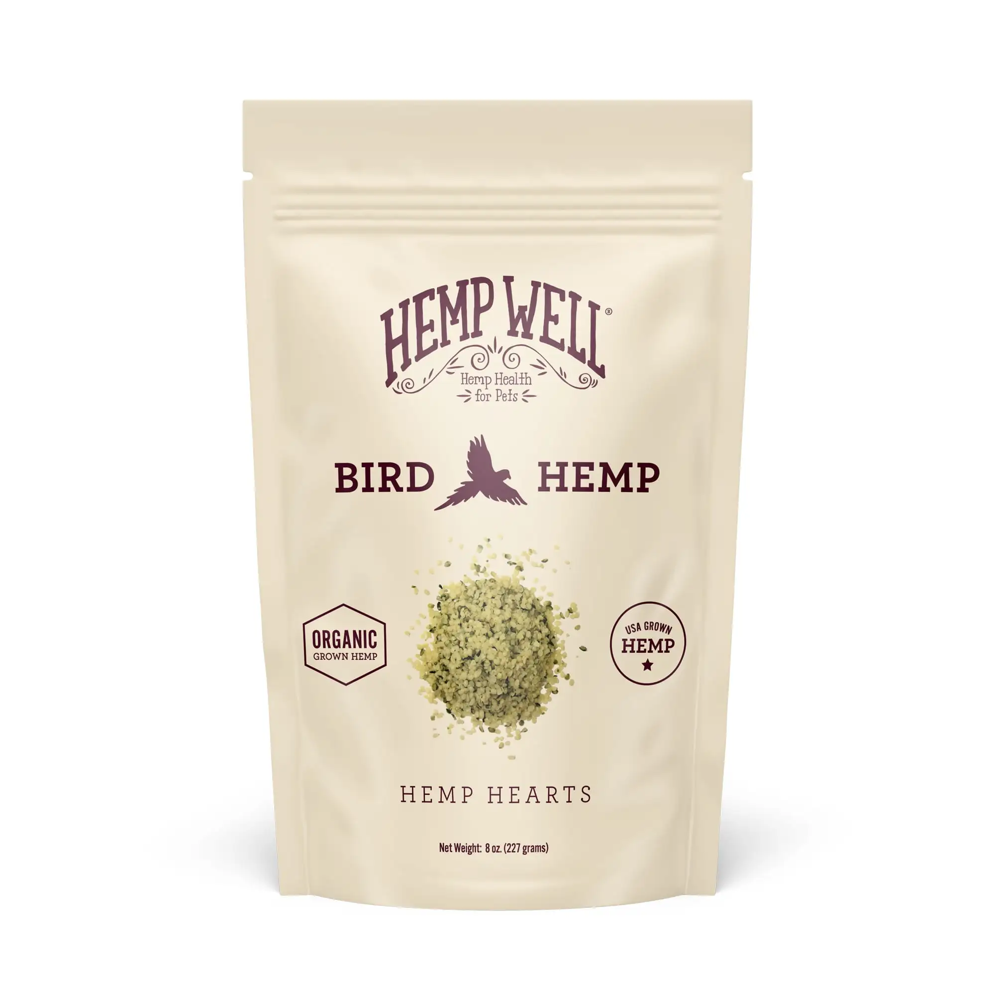 Hemp Well Bird Hemp Seed Hearts - 8 oz Organic