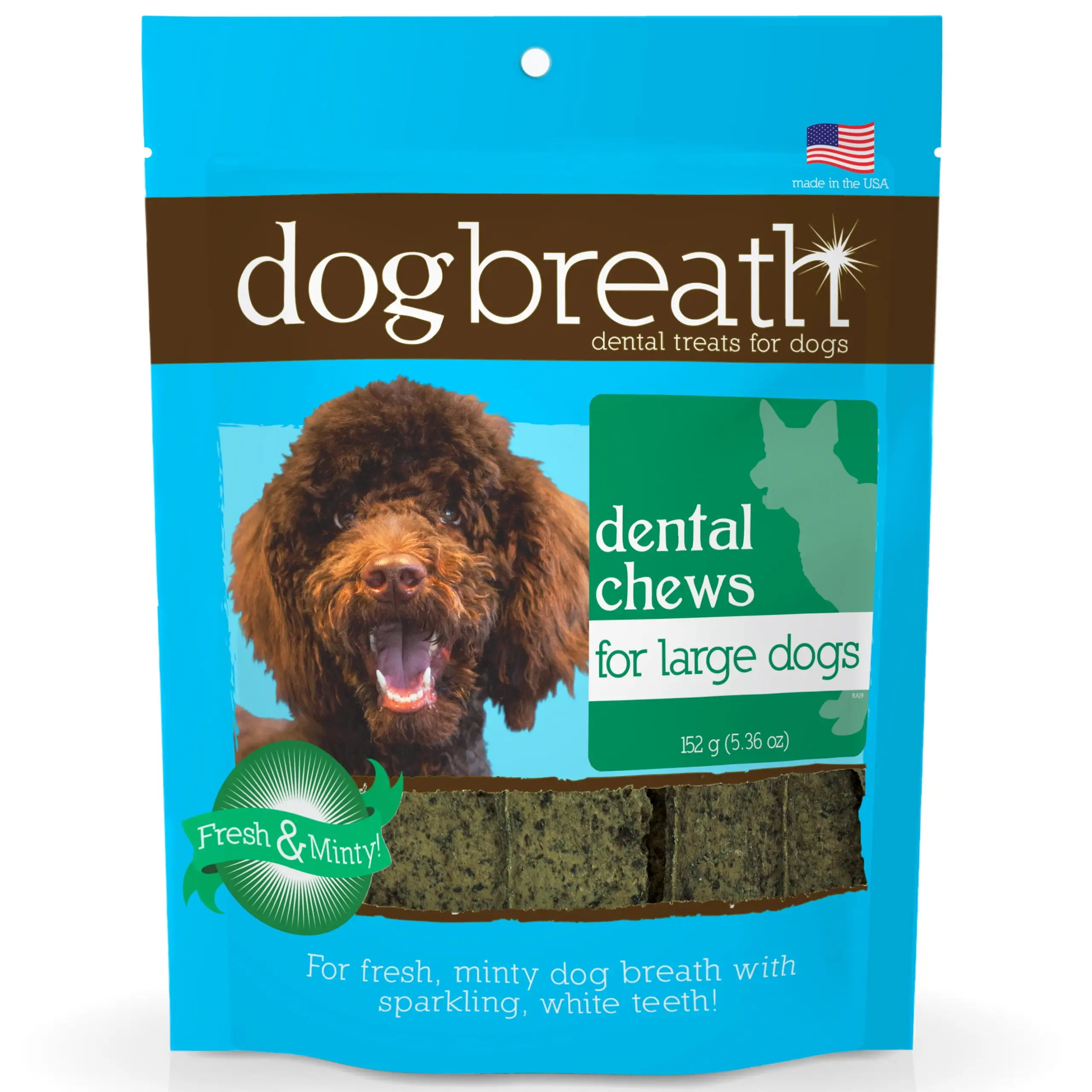 Herbsmith Dog Breath - Dental Chews for Large Dogs ?C Large Dog Breath Treats - Fresh Breath Dog Treats - Dog Dental Hygiene 7.54 oz