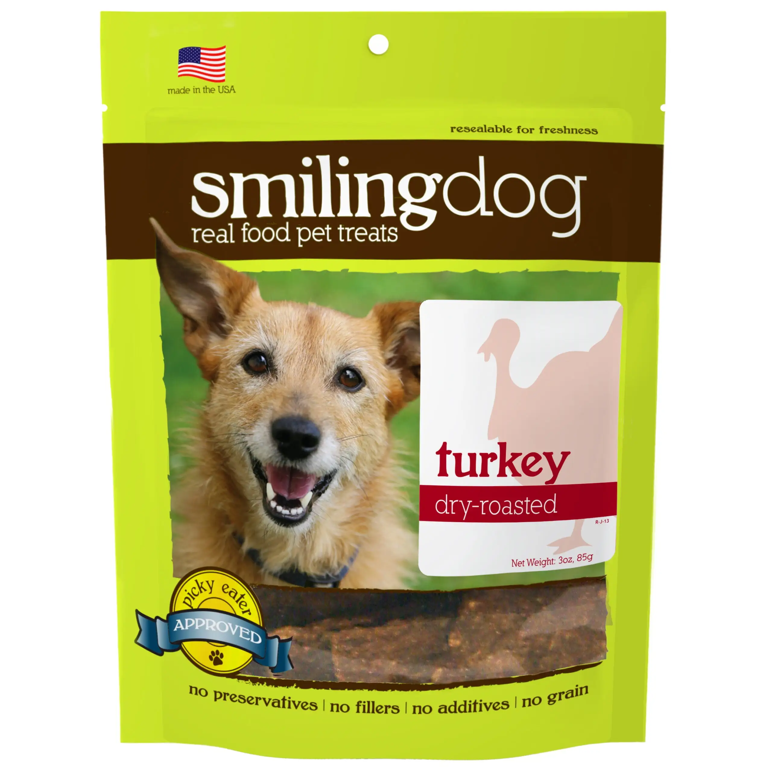 Herbsmith Smiling Dog Treats ?C Dry Roasted Turkey ?C That's 100% it ?C Gluten. Grain Free ?C A ?C 3 Ounce