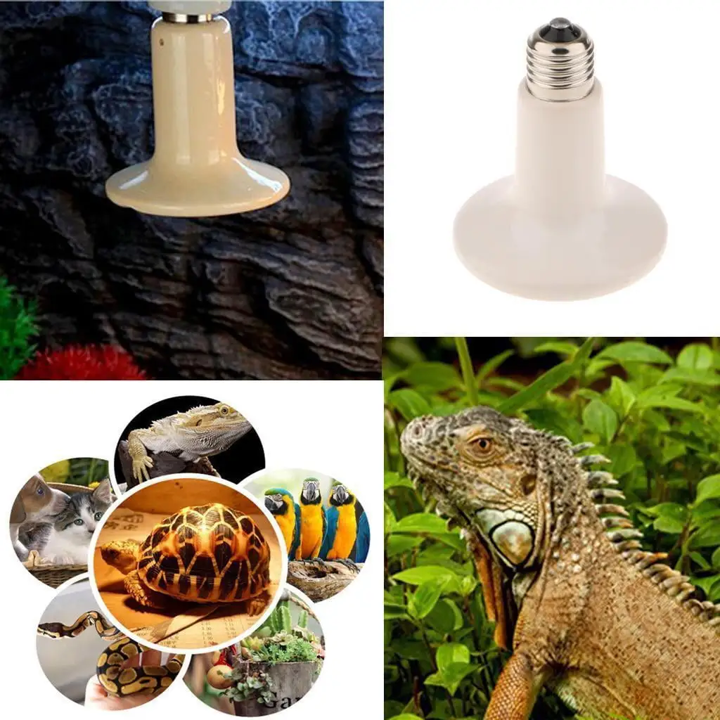 Hibibud 220V E27 Pet Reptile Heat Emitter Bulb Day Light Ceramic Infrared Lamp - PICK