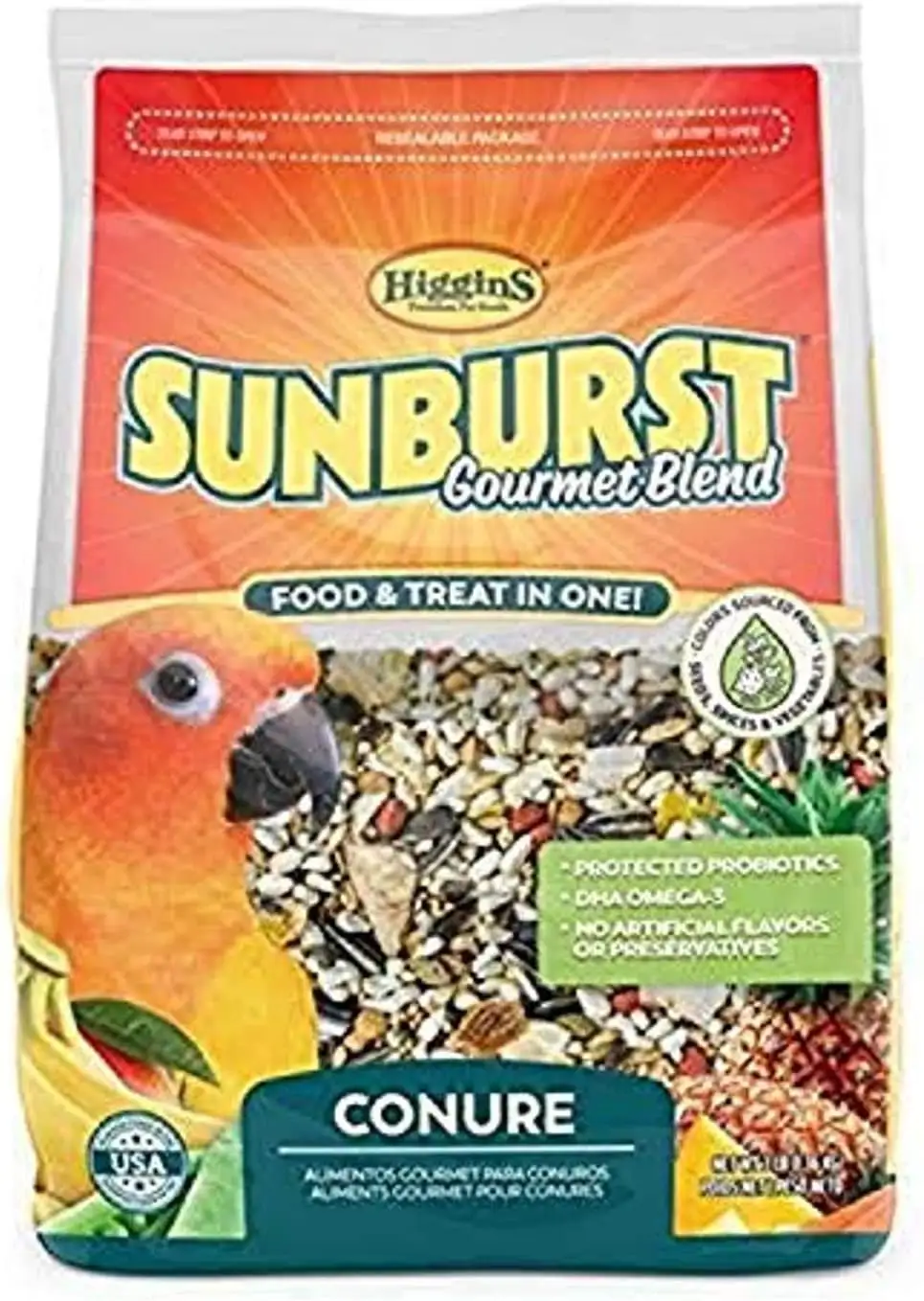 Higgins Premium Pet Foods Hig Sunburst Conure 3Lb. Large