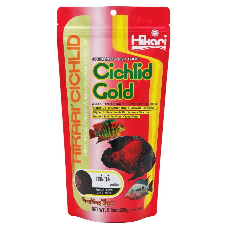 Hikari Cichlid Gold Pellet Fish Food Mini 8.8oz