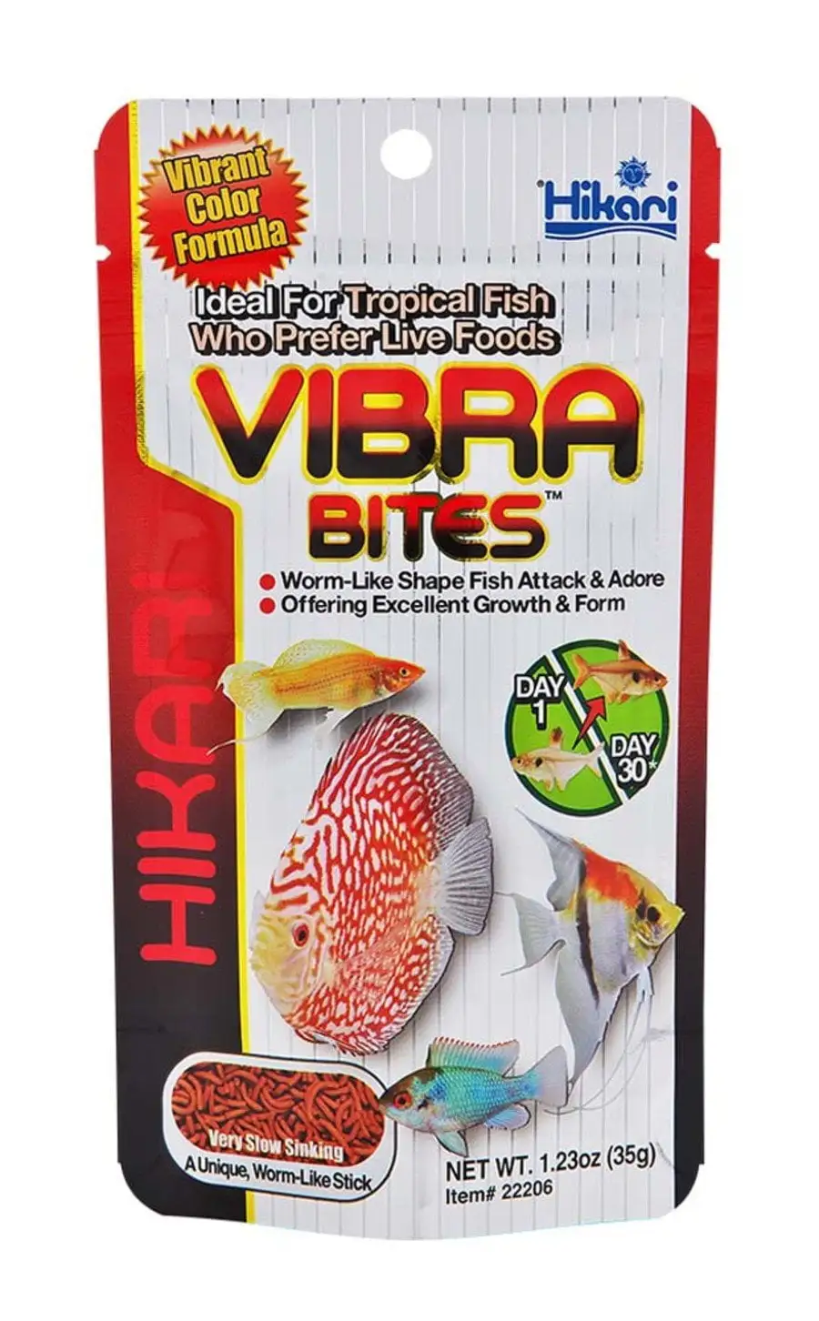 Hikari HK22206 1.23 oz Vibra Bites Tropical Fish Food