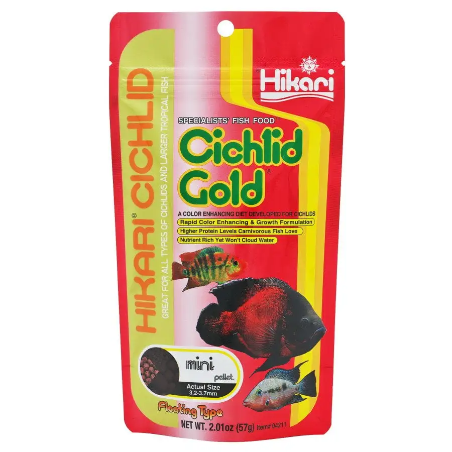 Hikari USA Cichlid Gold Pellets Fish Food 2 oz. Mini