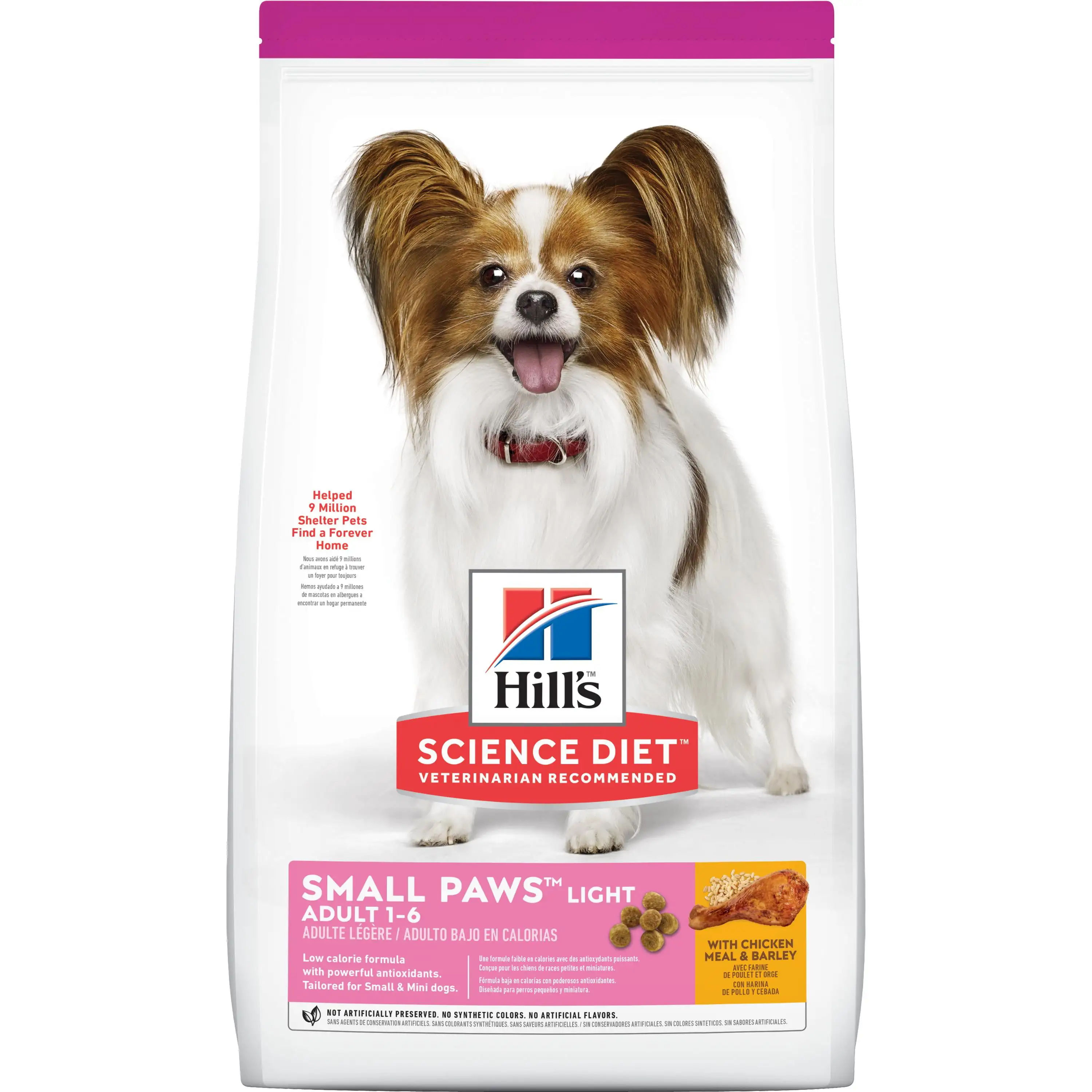 Hill's Science Diet Adult Light Small Paws with Chicken Meal & Barley Dry Dog Food. 4.5 lb bag