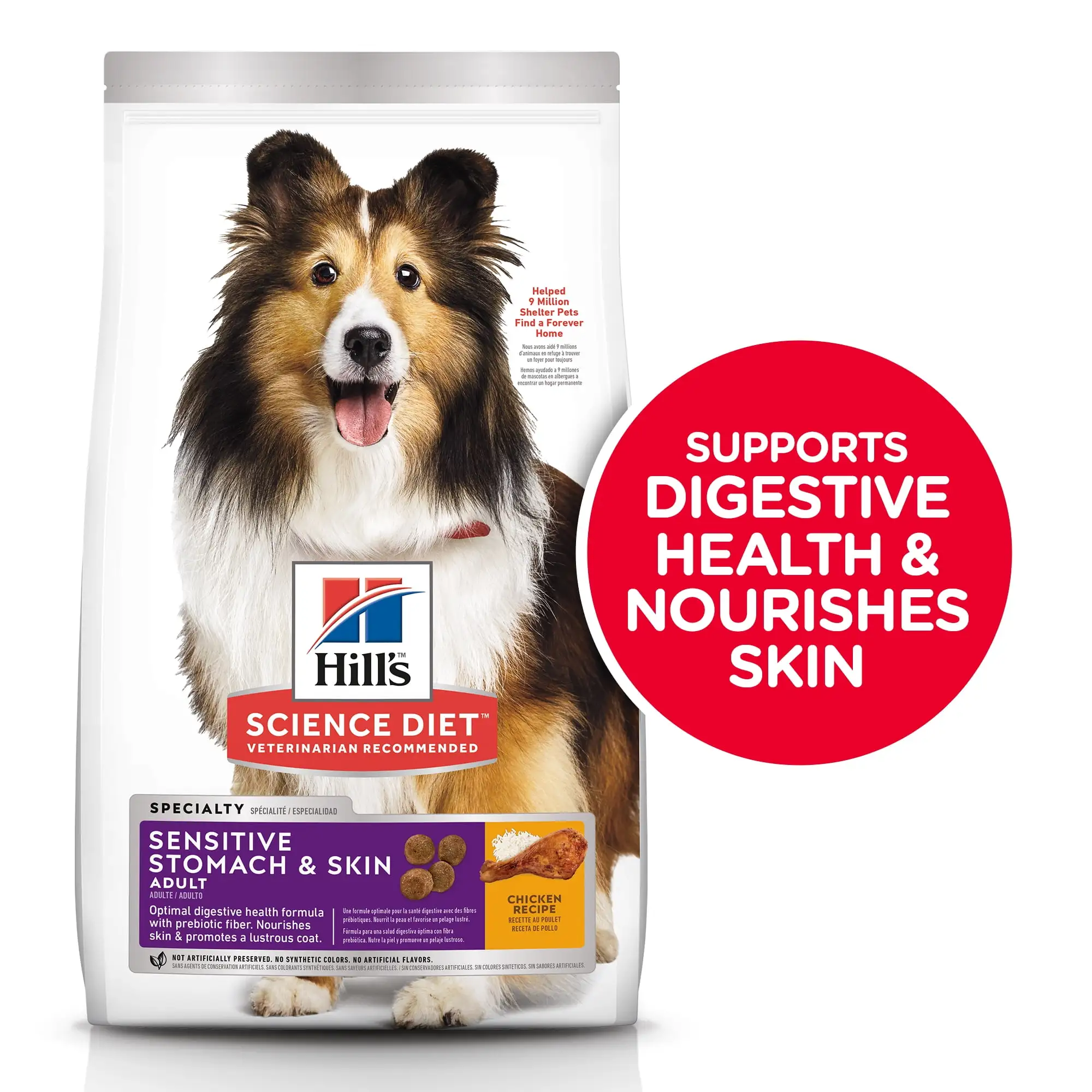 Hill's Science Diet Adult Sensitive Stomach & Skin Chicken Recipe Dry Dog Food. 30 lb bag