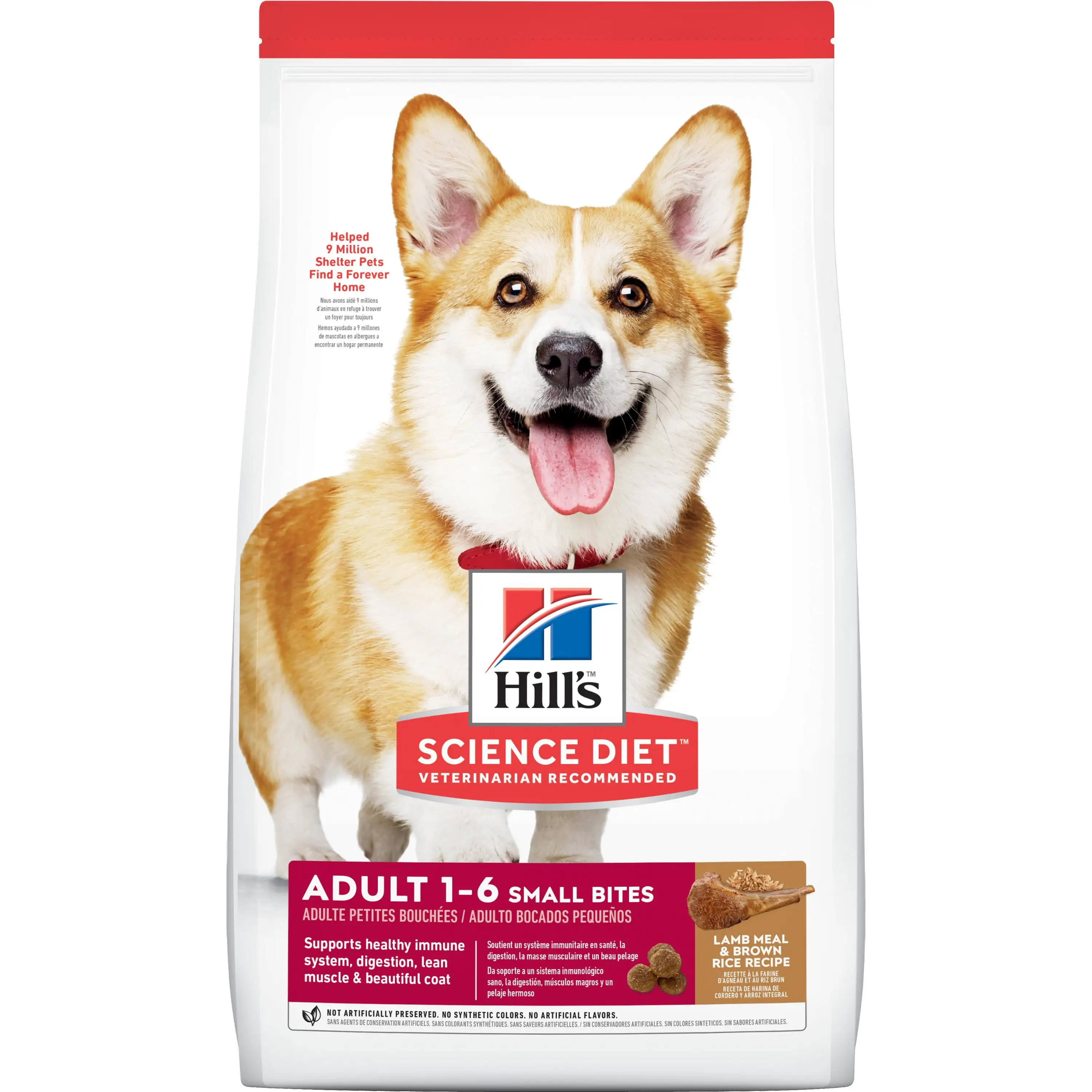 Hill's Science Diet Adult Small Bites Lamb Meal & Brown Rice Recipe Dry Dog Food. 4.5 lb bag