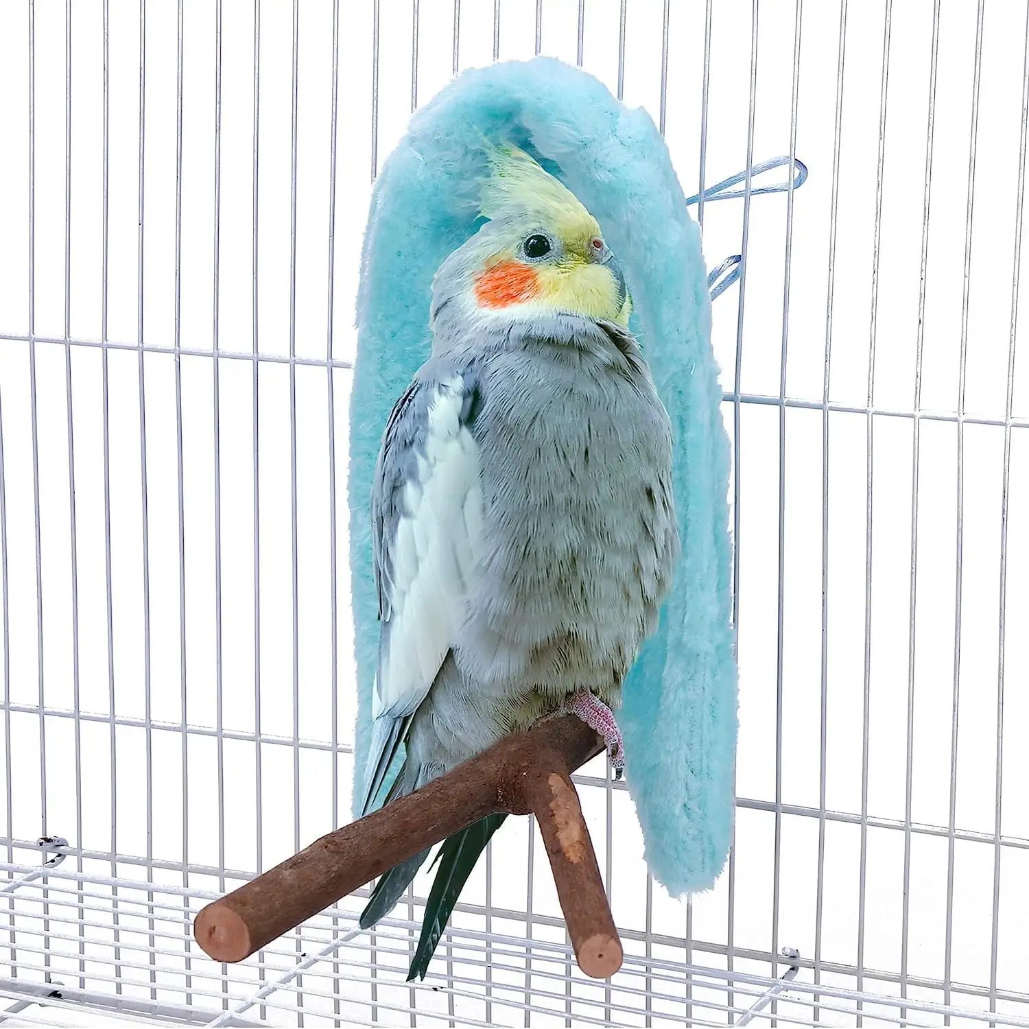 Holzlrgus Comfort Corner Fleece Bird Blanket Parrot Cage Snuggle Hut Warm Bird Nest House Bed Hanging Hammock Toy for Parakeet Cockatiel Pigeon Small Animals Shelter Plush Bedding