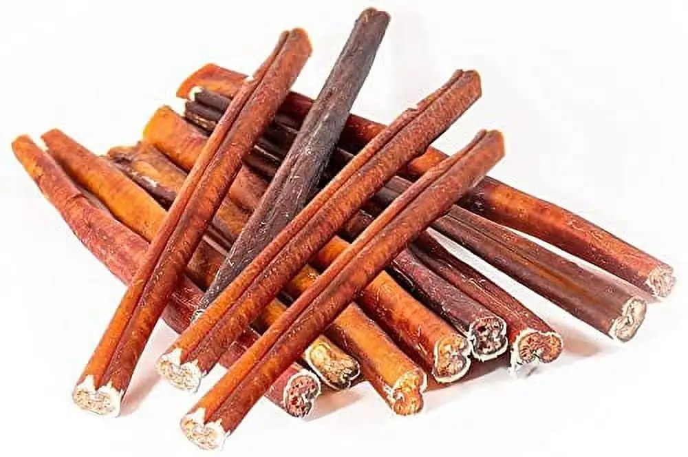 HotSpot Pets All Natural Bully Sticks (12 Inch - 6 Pack) - Premium Long Lasting Bully Sticks for Large Dogs Aggressive Chewers - 100% Beef Chew Single Ingredient Dog Treat