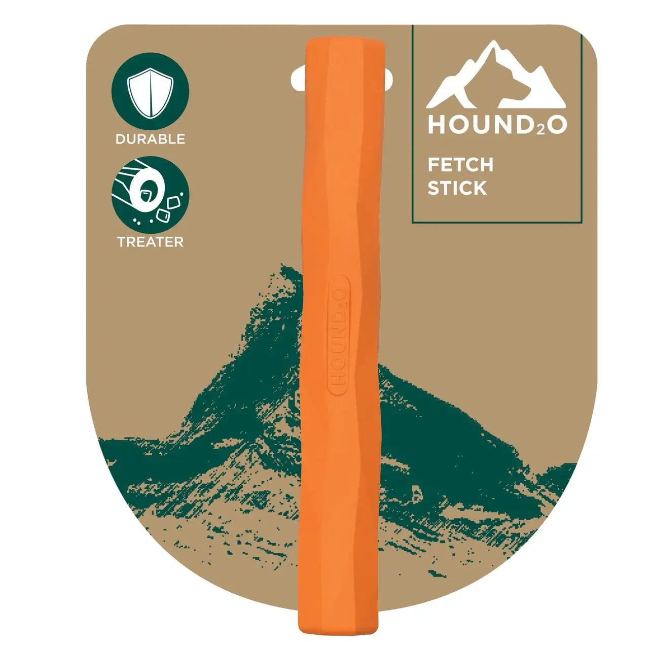 Hound2O Dog Chew Toys - Fetch Stick. Orange - Chew. Chase. & Fetch