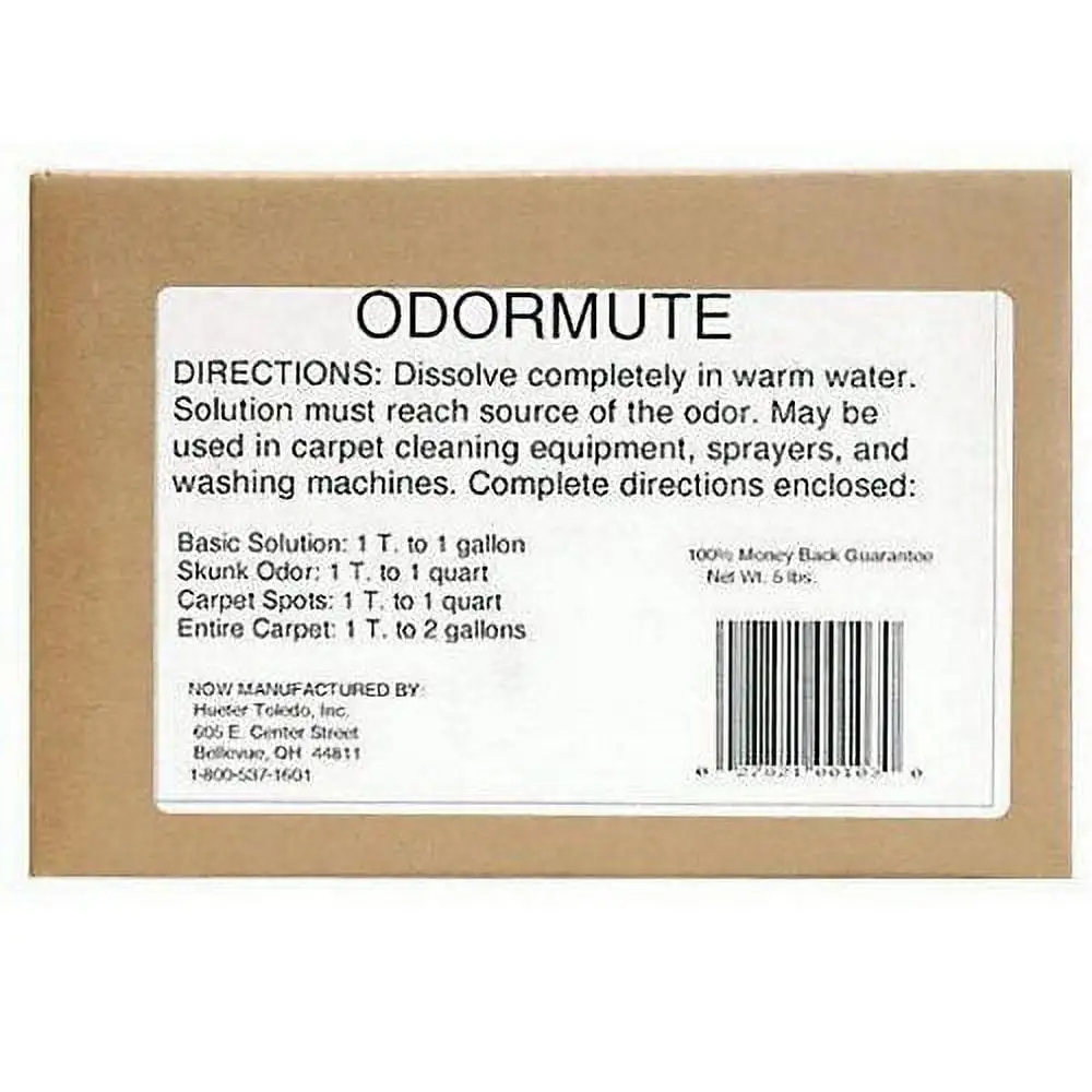 Hueter Toledo Odormute Powder Odor Eliminator Unscented 5 pounds 8 x 6.5 x 5.5