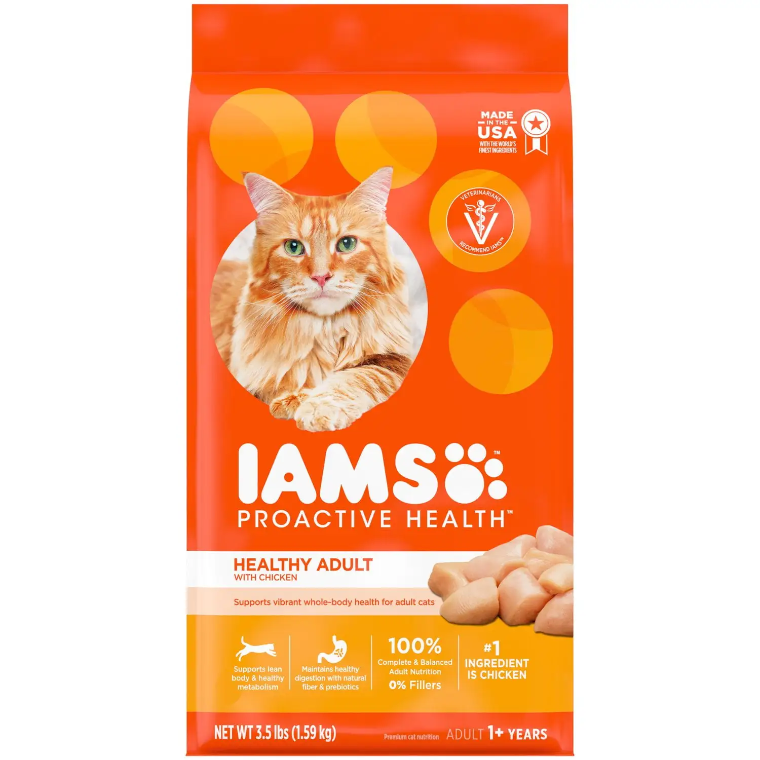 IAMS Proactive Health Chicken Dry Cat Food. 3.5 lb Bag