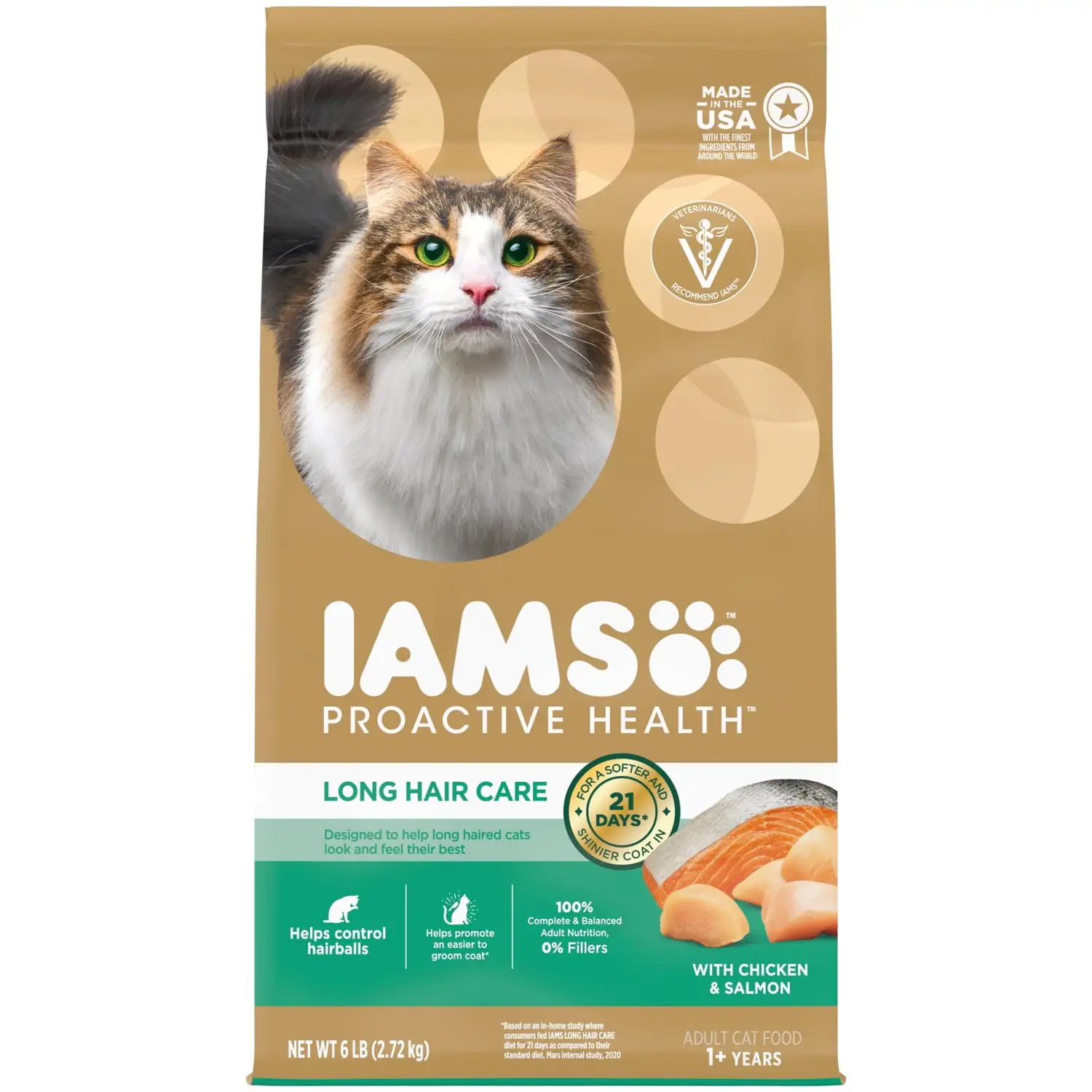 IAMS Proactive Health Chicken and Salmon Dry Cat Food. 6 lb bag