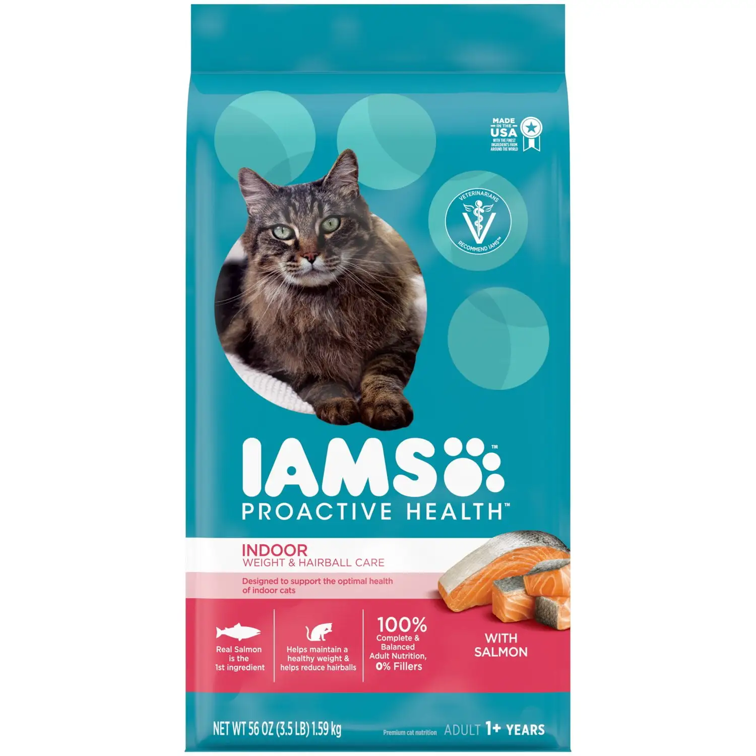 IAMS Proactive Health Salmon Dry Cat Food. 3.5 lb Bag