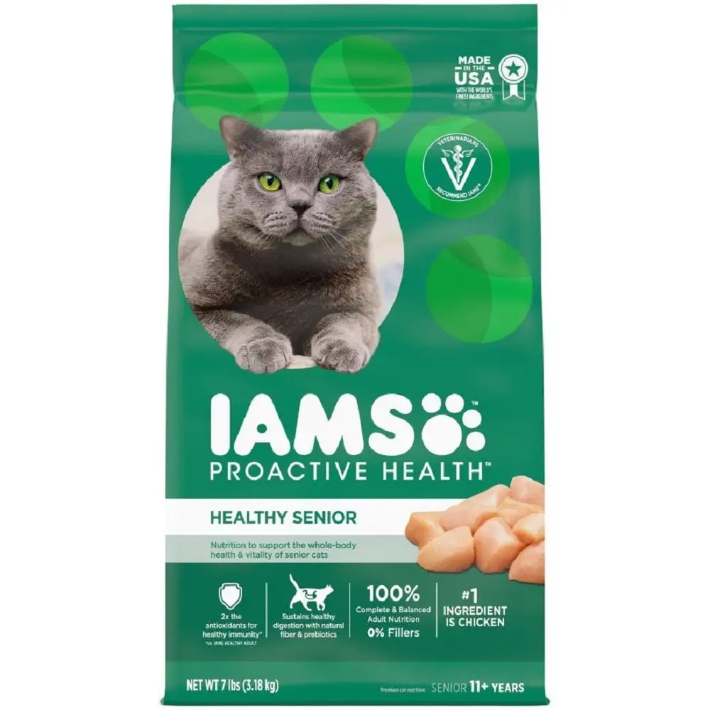 IAMS Proactive Health Senior Dry Cat Food Chicken. 7 lb