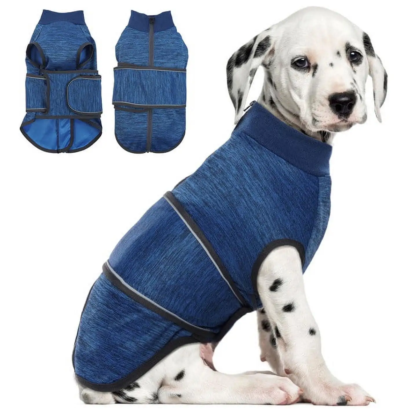 IDOMIK Adjustable Dog Anxiety Vest Soft Dog Calming Coat Dog Anxiety Jacket for Fireworks Thunderstorms Vet Visits Separation(S)