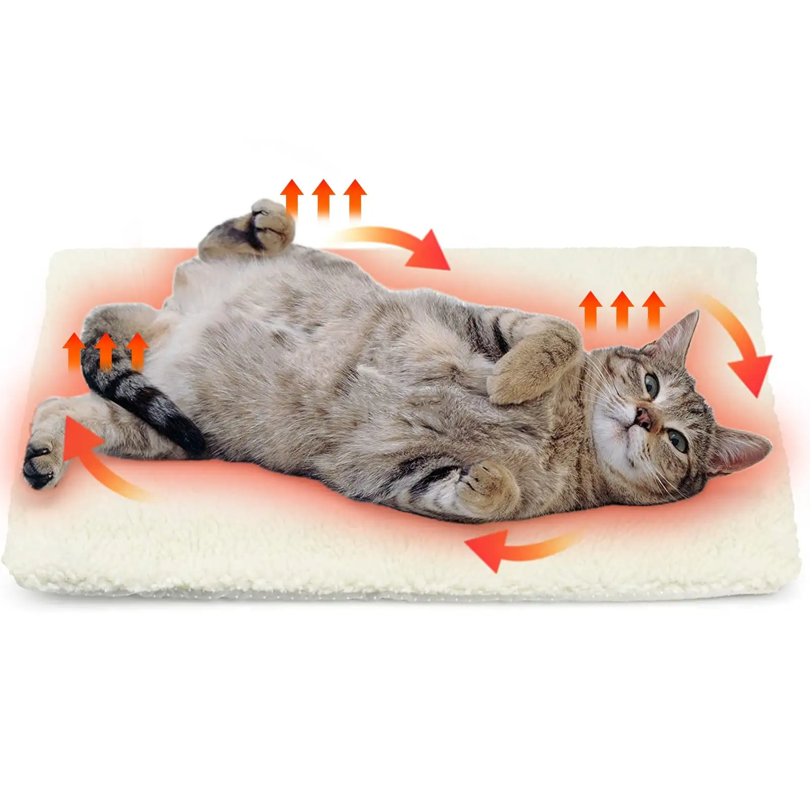 IMossad Self Warming Cat Bed Self Heating Cat Dog Mat 24 x 18 inch Extra Warm Thermal Pet Pad for Indoor Outdoor Pets with Removable Cover Non-Slip Bottom Washable