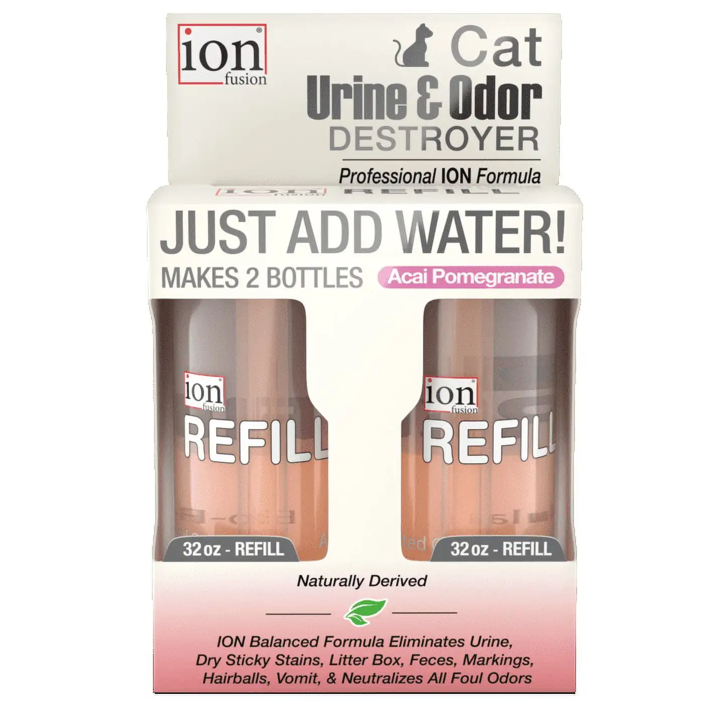 ION Fusion Refills Cat Urine & Odor - 2 Refill Pods (Each Make 32oz)