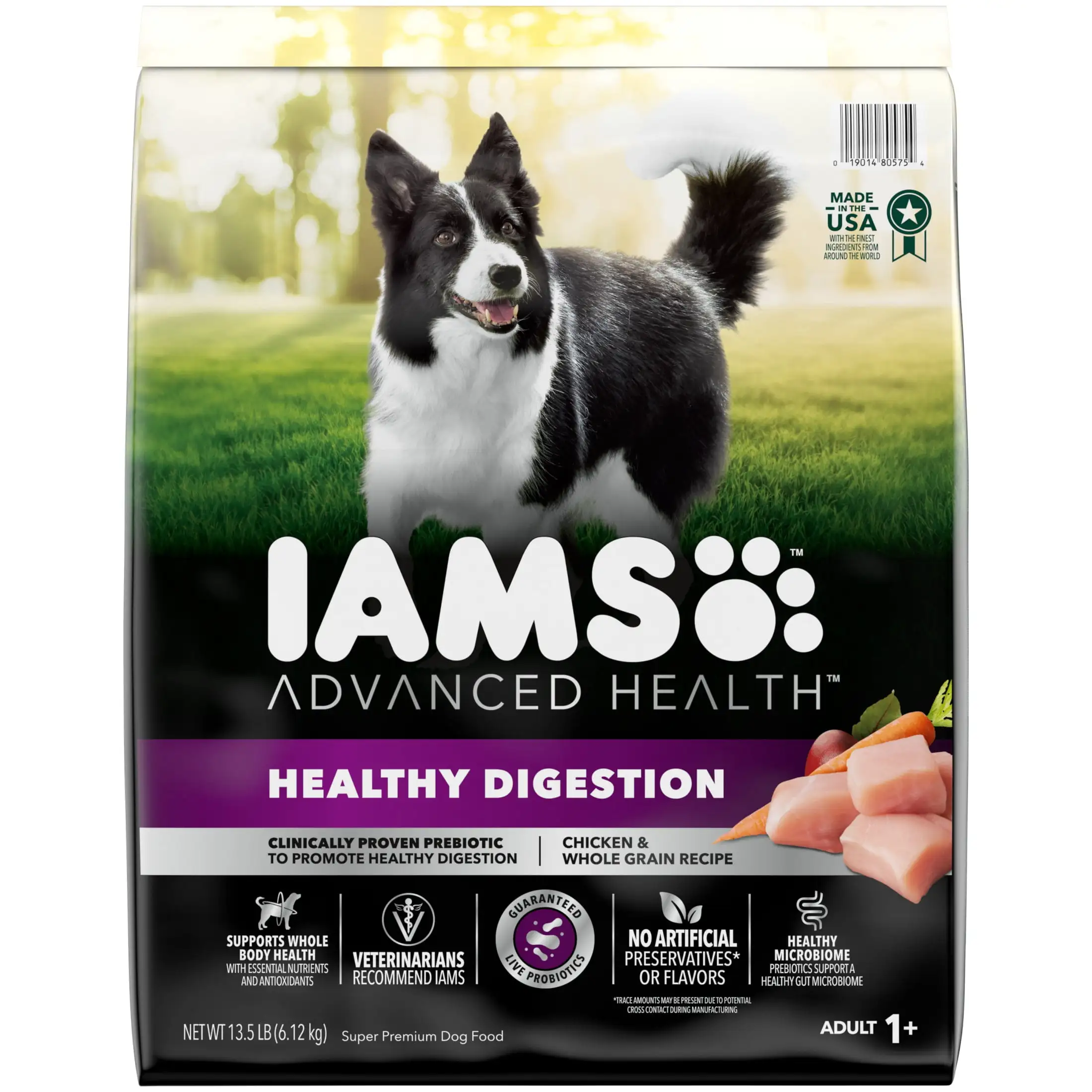 Iams Advanced Health Healthy Digestion With Real Chicken Dry Dog Food Adult. 13.5 Lb Bag