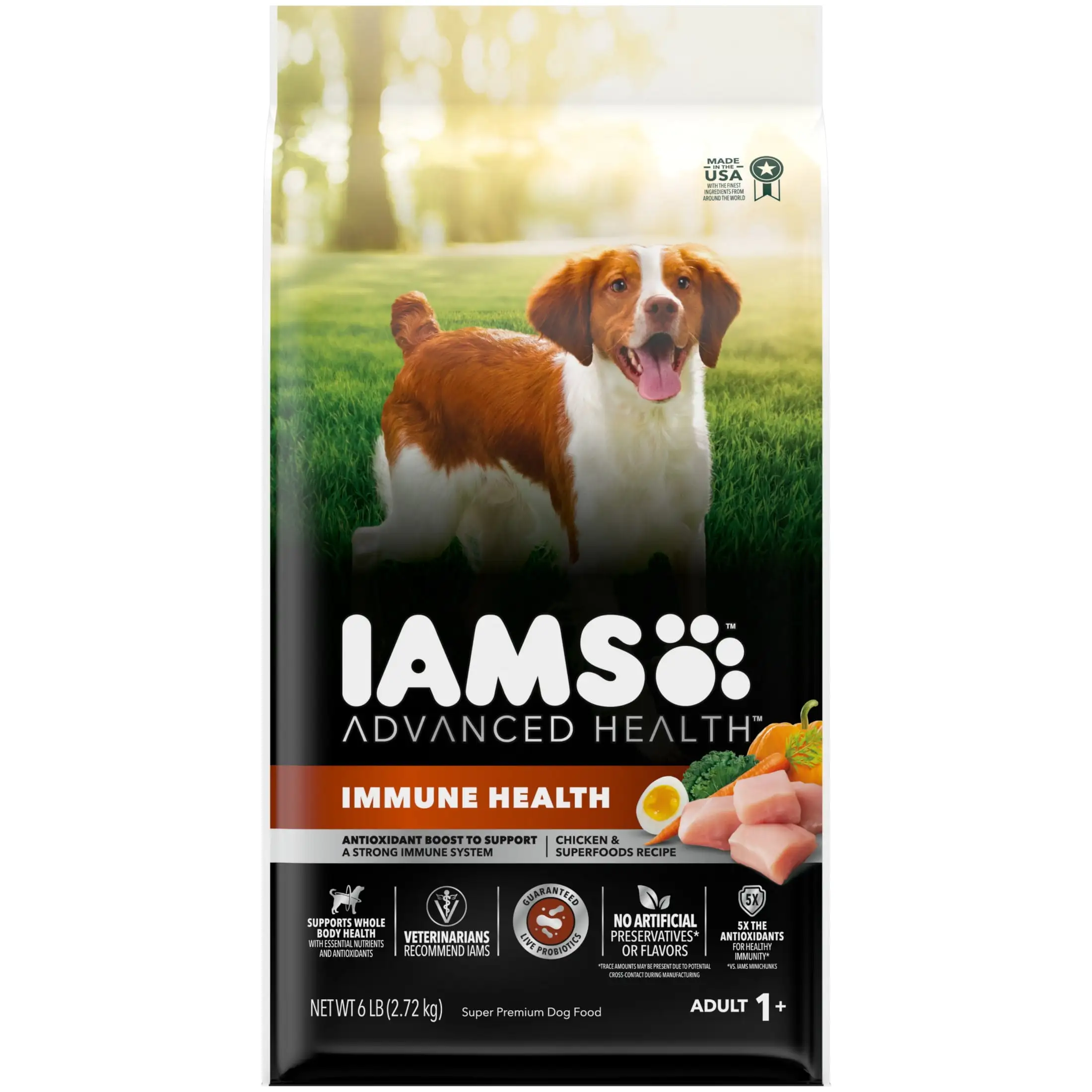 Iams Advanced Health Immune Health Chicken & Superfoods Recipe Adult Dry Dog Food. 6 Lb Bag