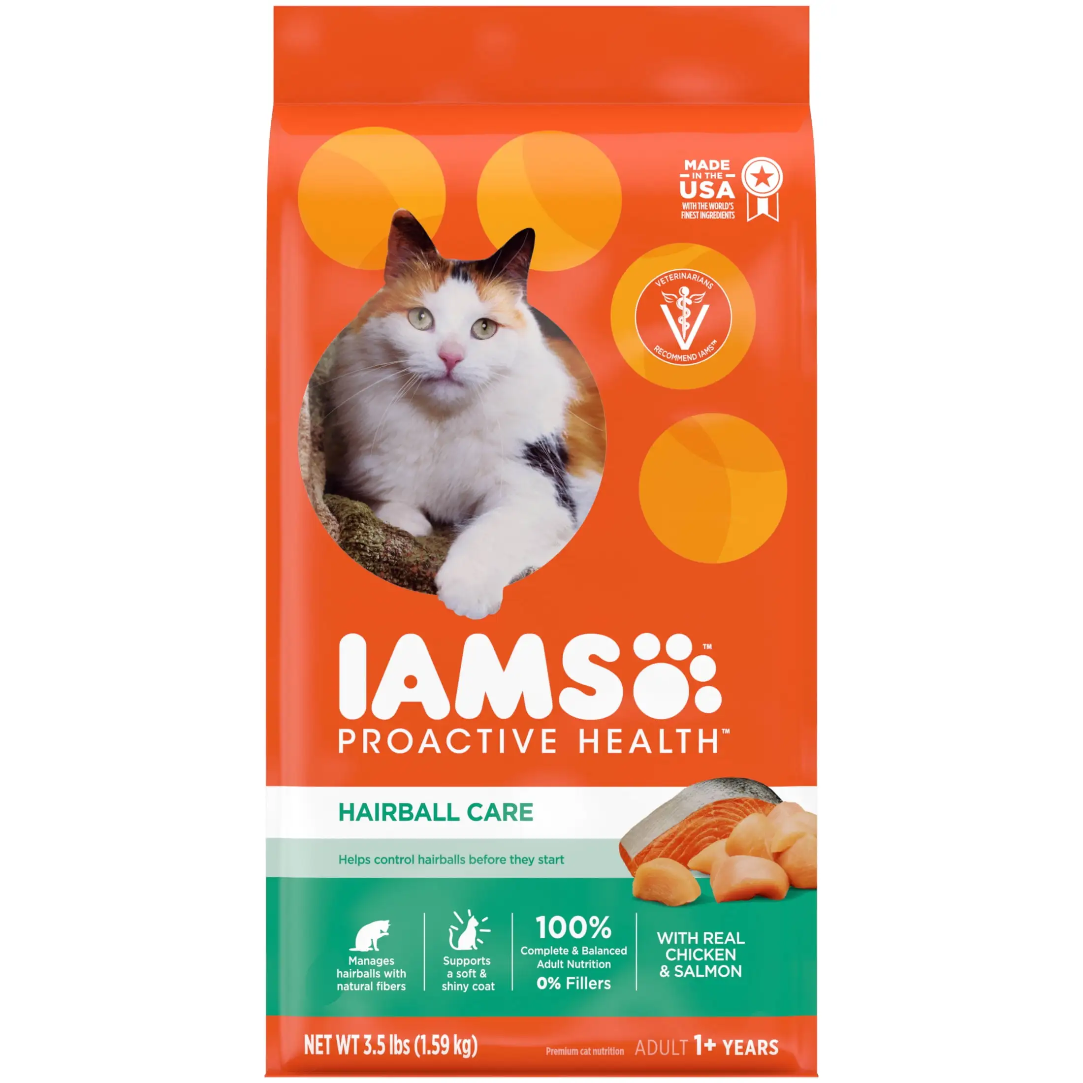 Iams Proactive Health Chicken And Salmon Dry Cat Food. 3.5 Lb Bag