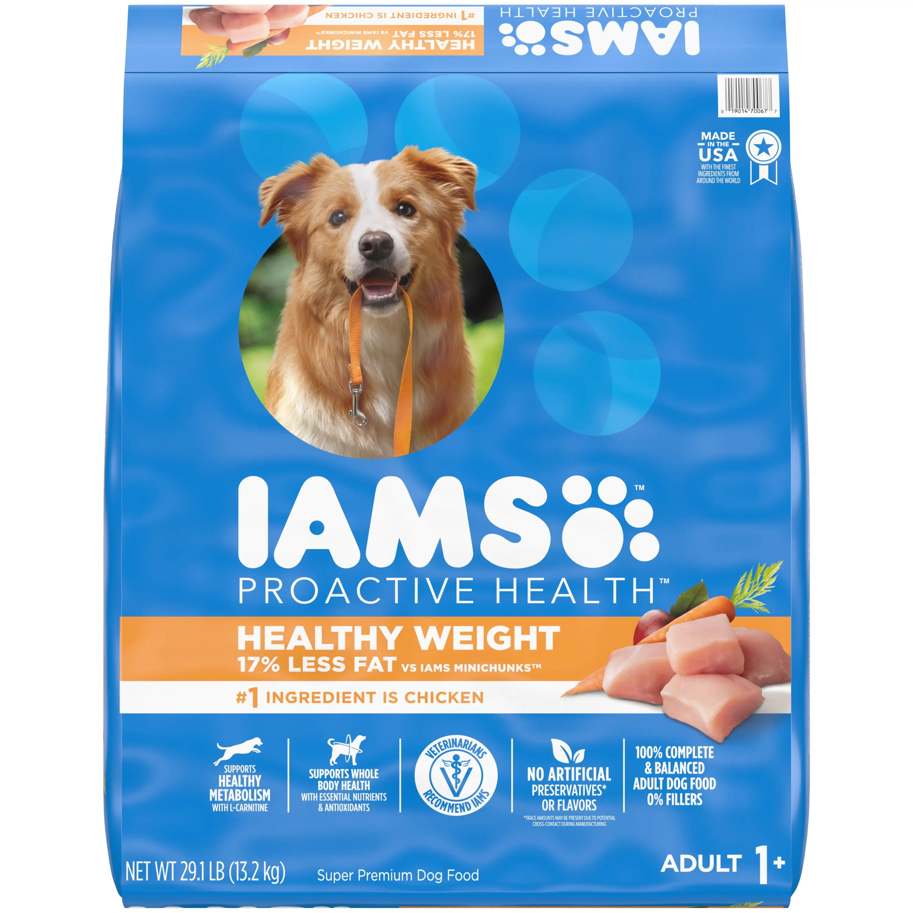 Iams Proactive Health Healthy Weight Control Adult Dry Dog Food with Real Chicken. 29.1 lb Bag