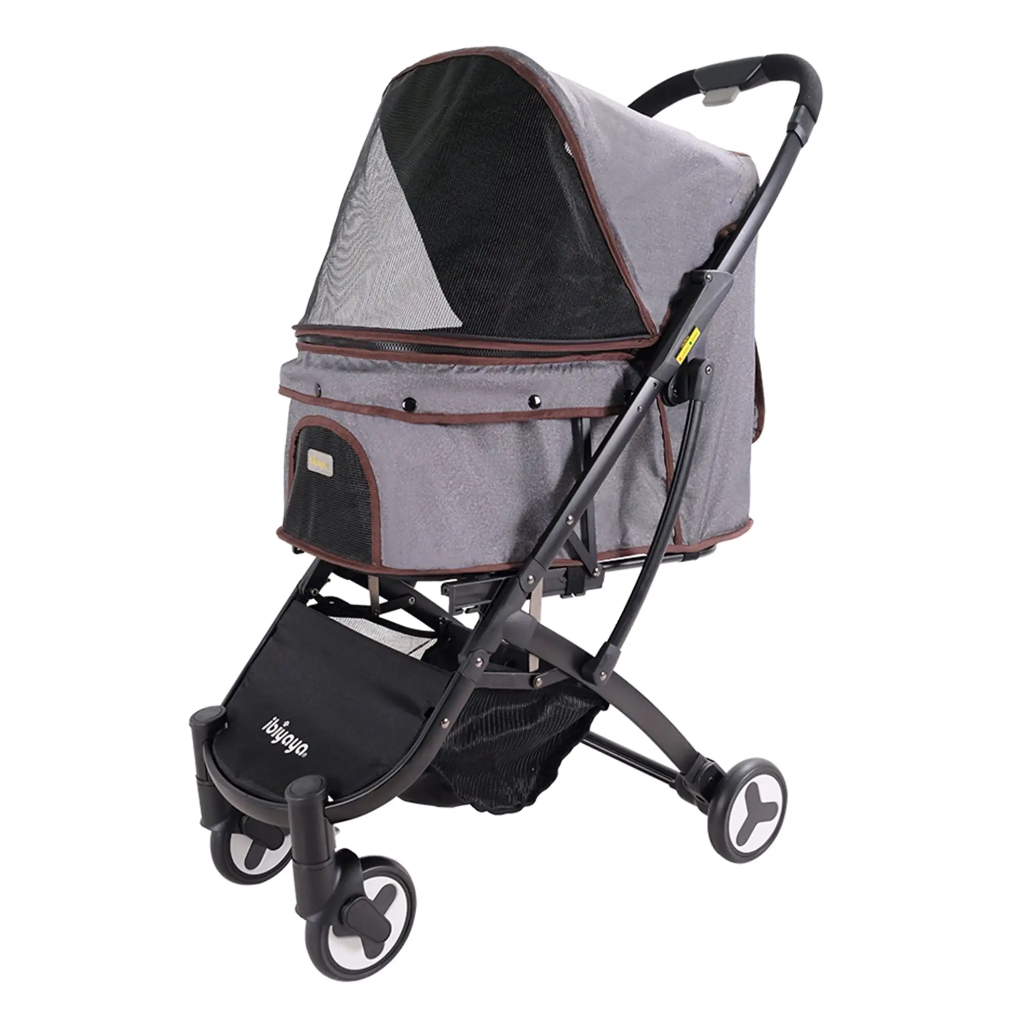 Ibiyaya FS1670-G 4-Wheel Speedy Fold Pet Buggy Foldable Dog-Cat Pet Stroller. - Medium