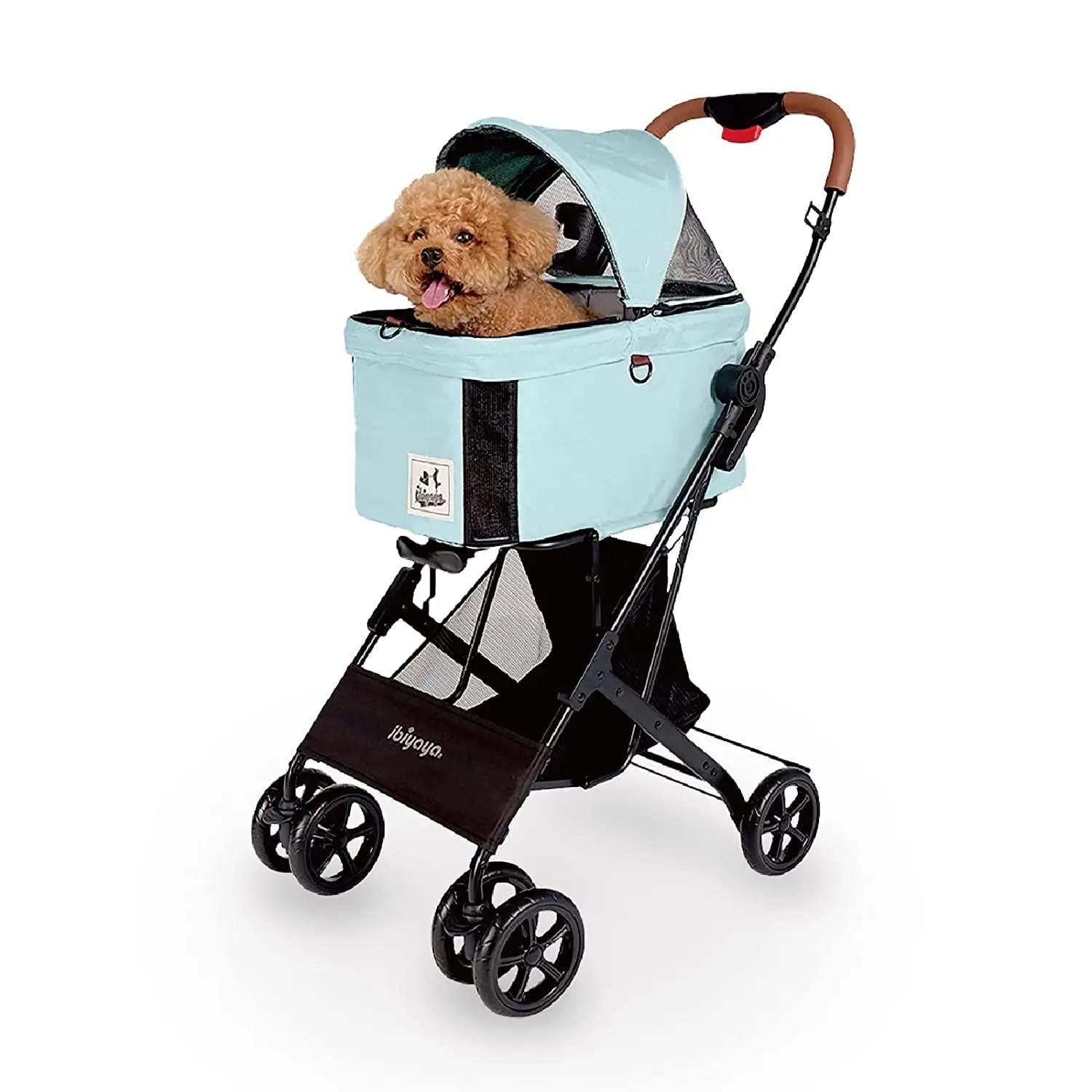 Ibiyaya FS2011-G Travois Tri-fold Pet Travel System 3-in-1 Detachable Pet Stroller-Carrier for Small to Medium-Sized Dogs & Cats. Spearmint